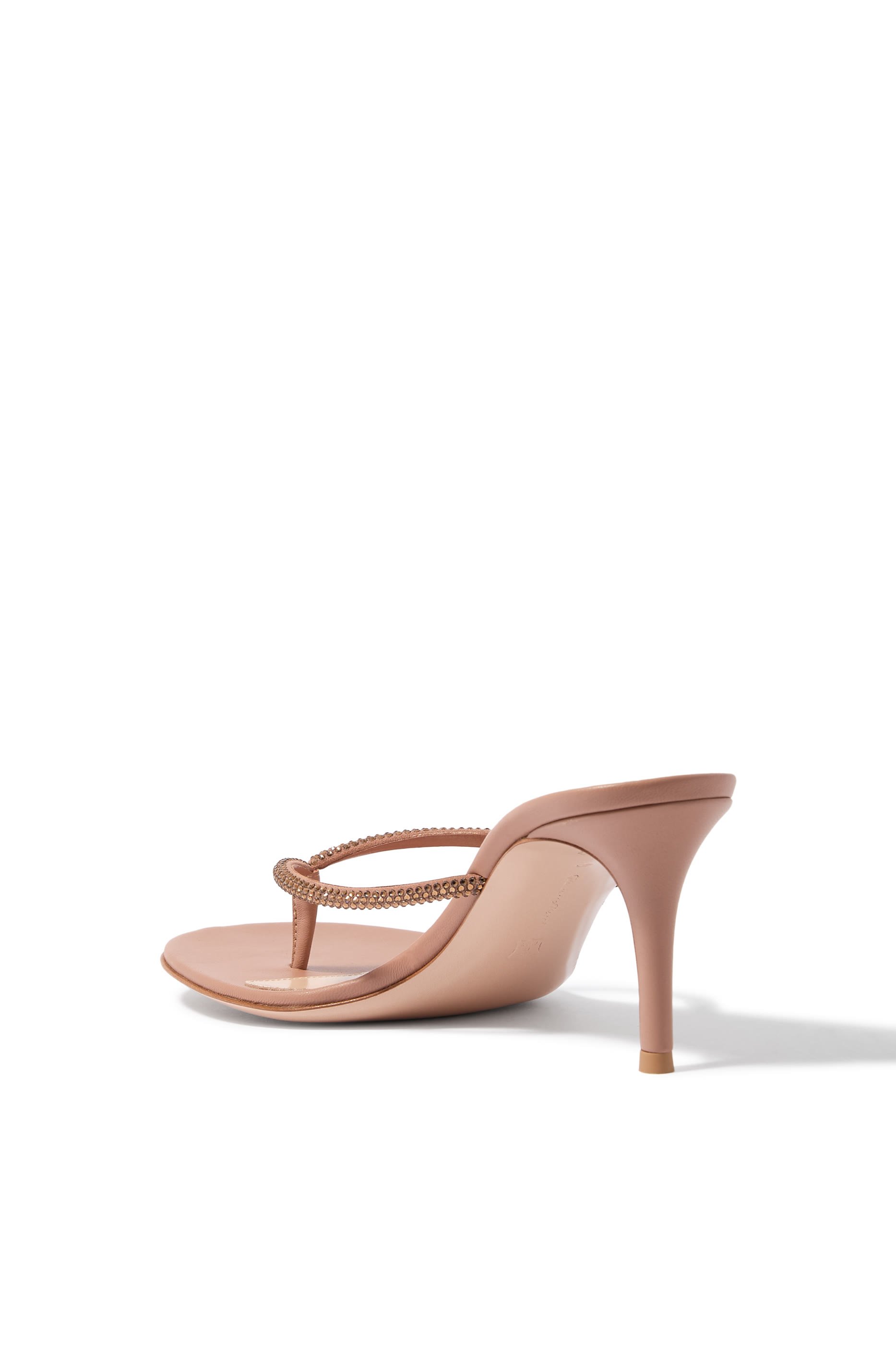 Rhinestone-Embellished 70 Thong Sandals