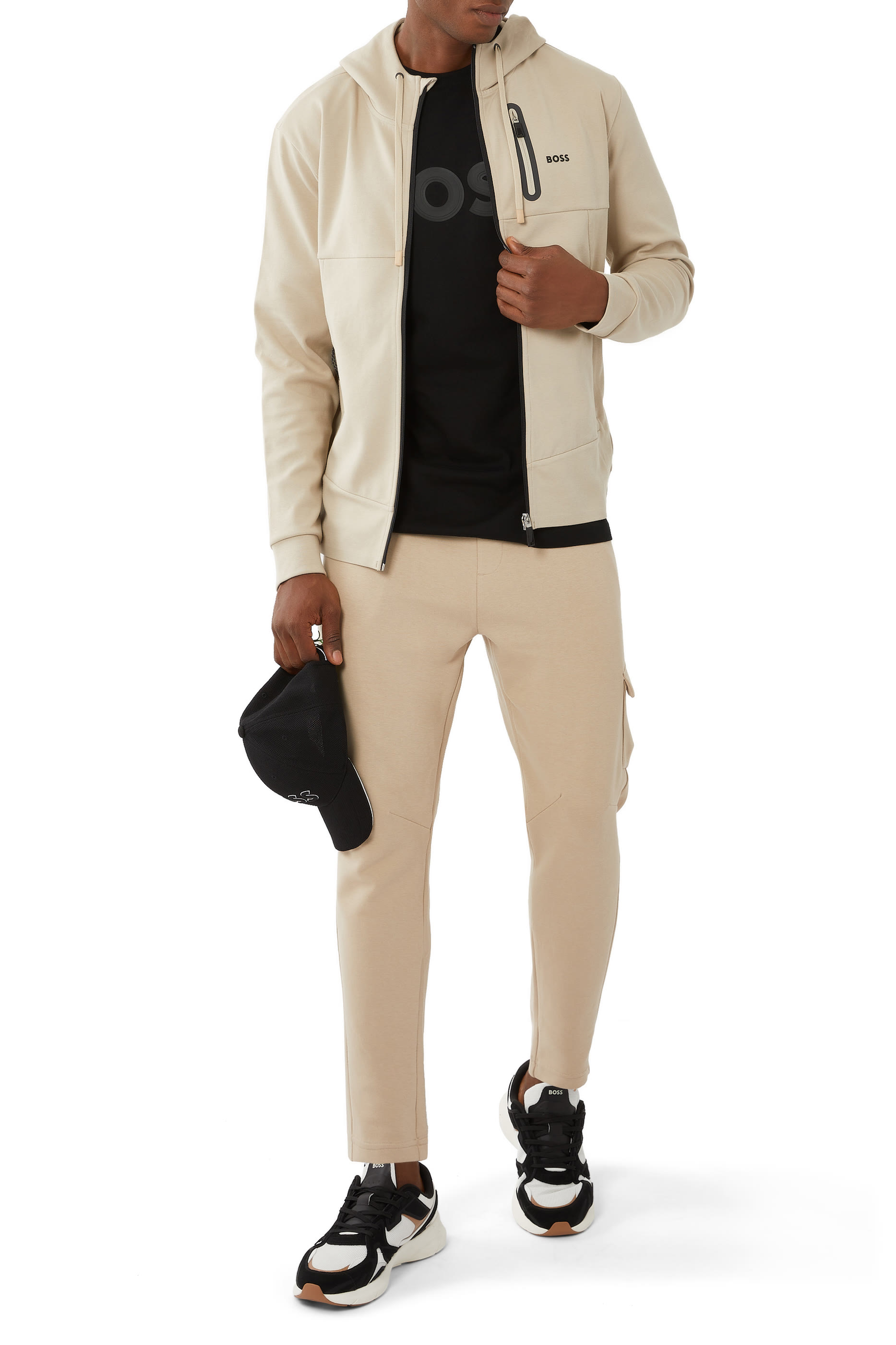 Cotton-Blend Zip-Up Hoodie