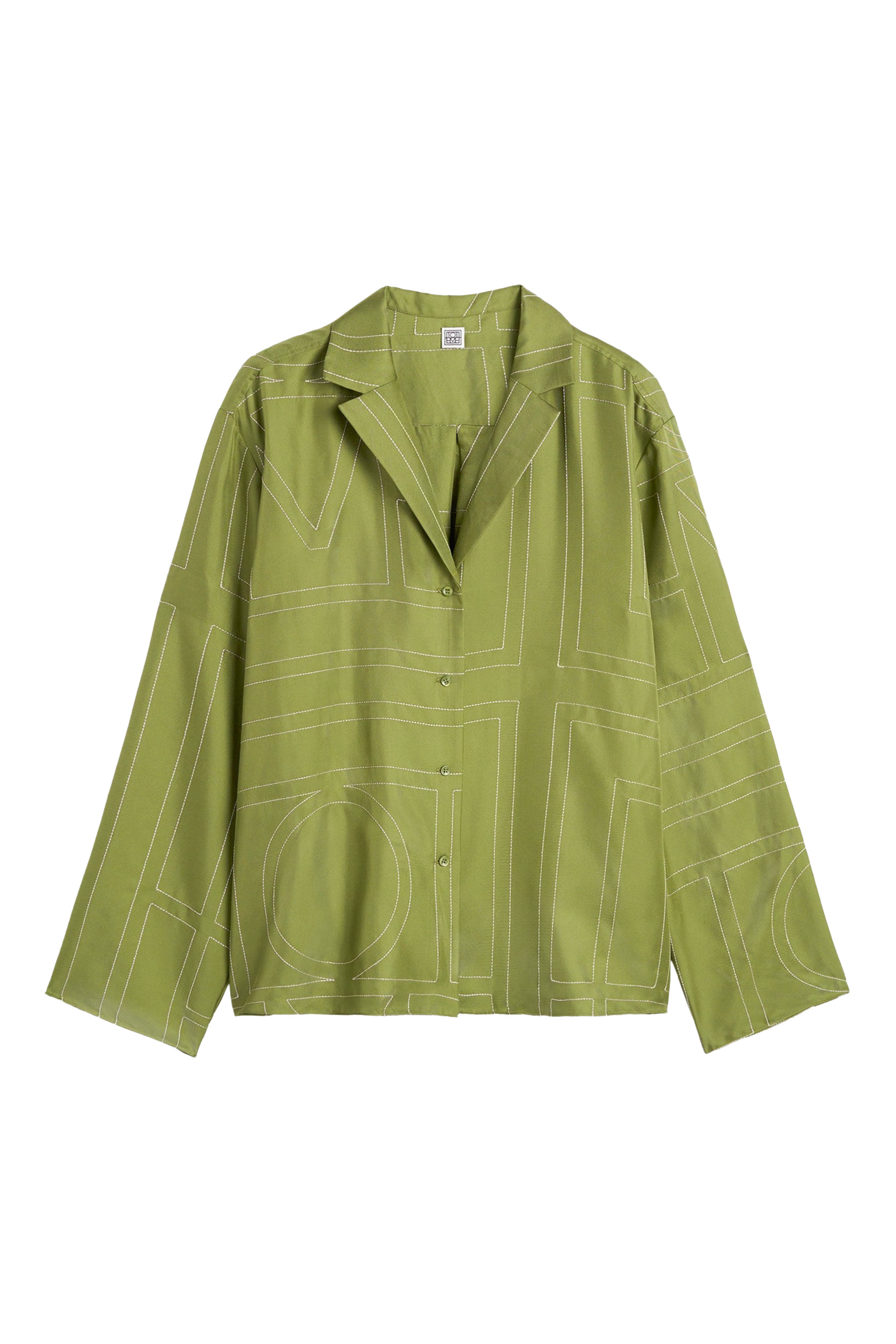 Monogram Silk Pajama Top