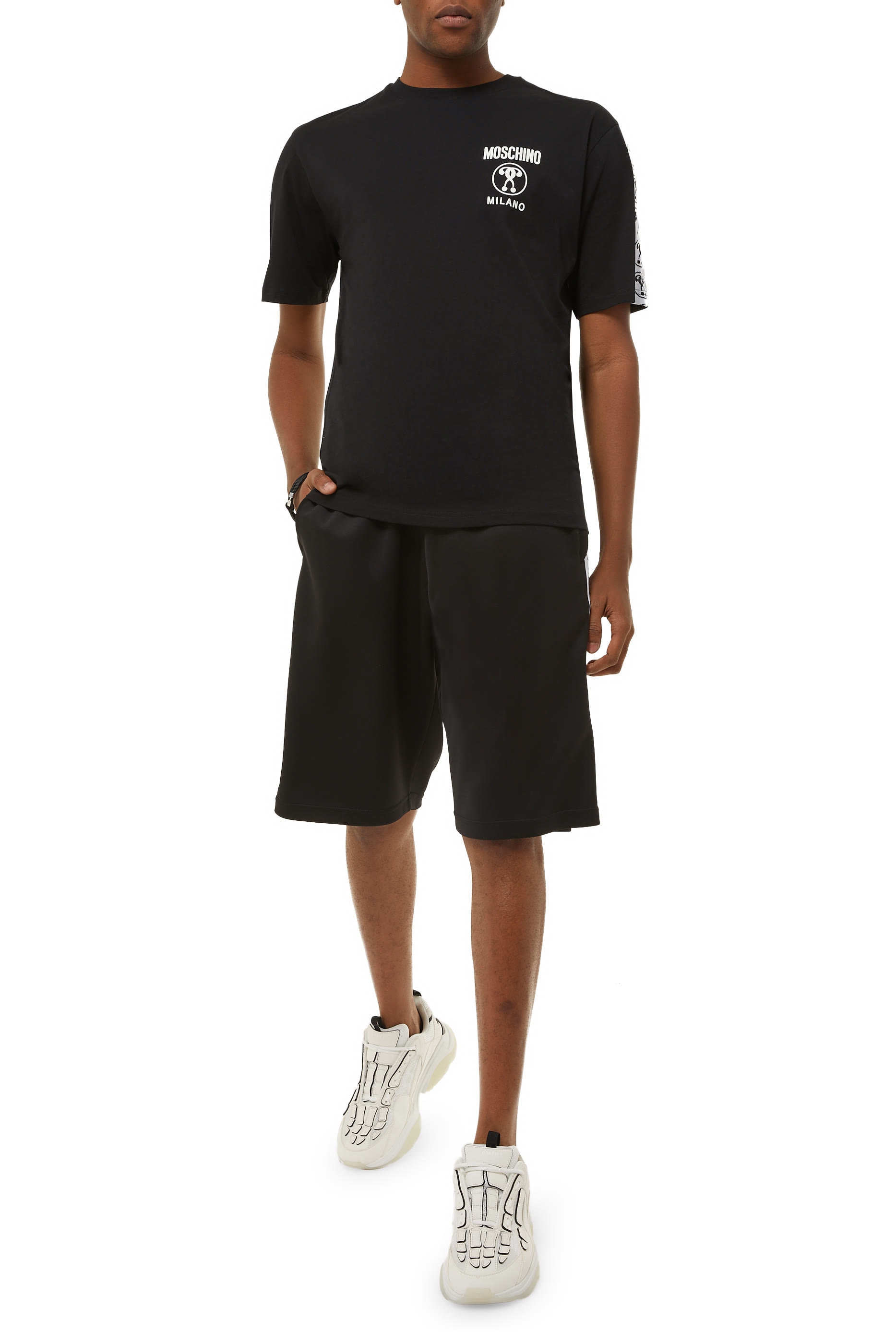 Moschino Logo Tape Crewneck T-Shirt