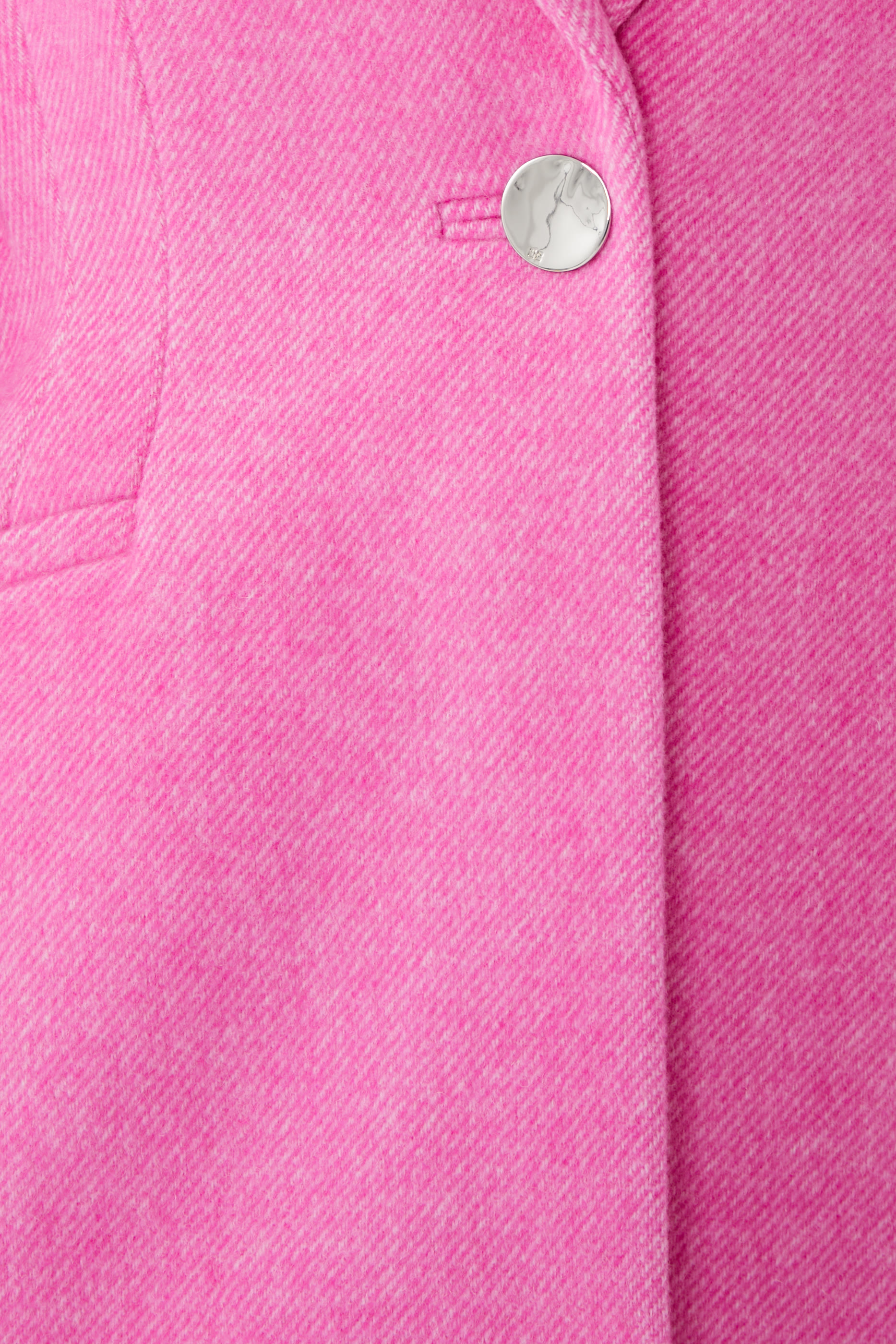 Twill Wool Suiting Fitted Blazer