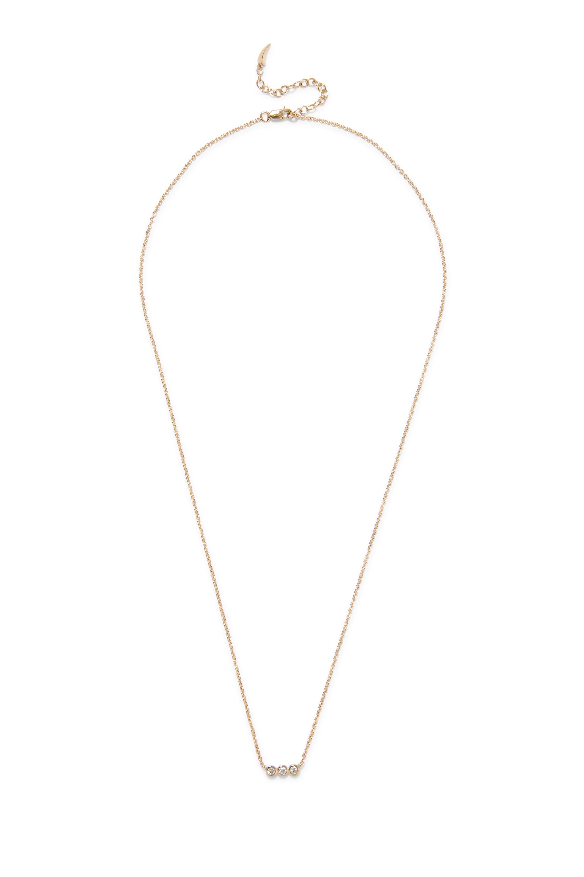 Fine Diamond Solitaire Trio Necklace