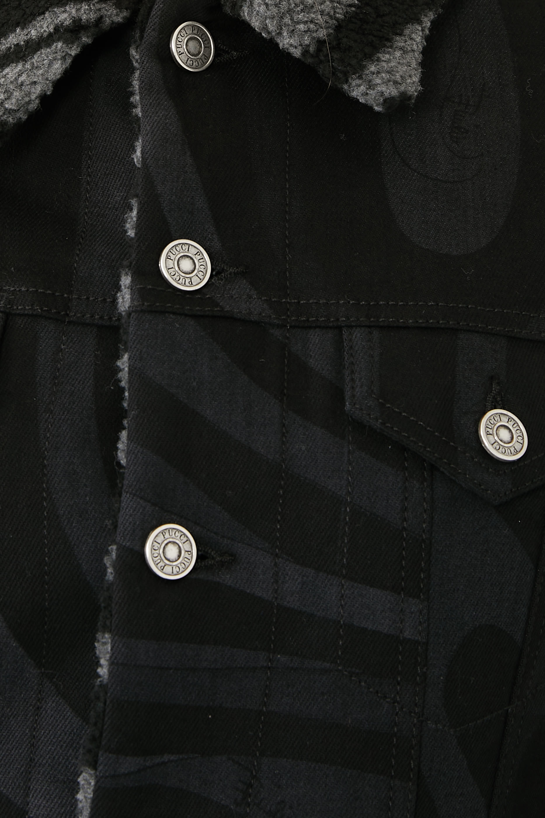 Marmo-Print Denim Jacket