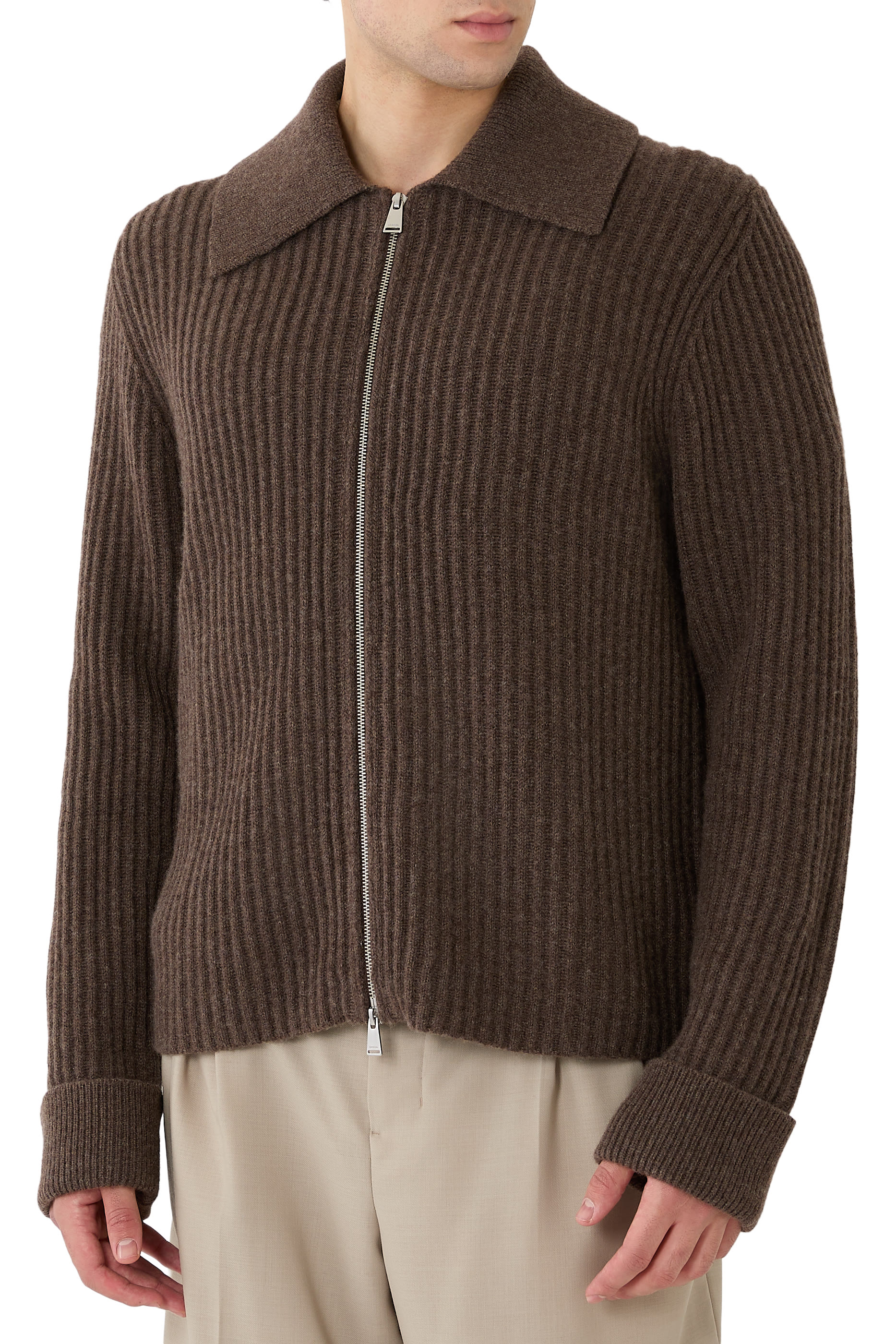 Geoff Cashmere Zip Up Jacket