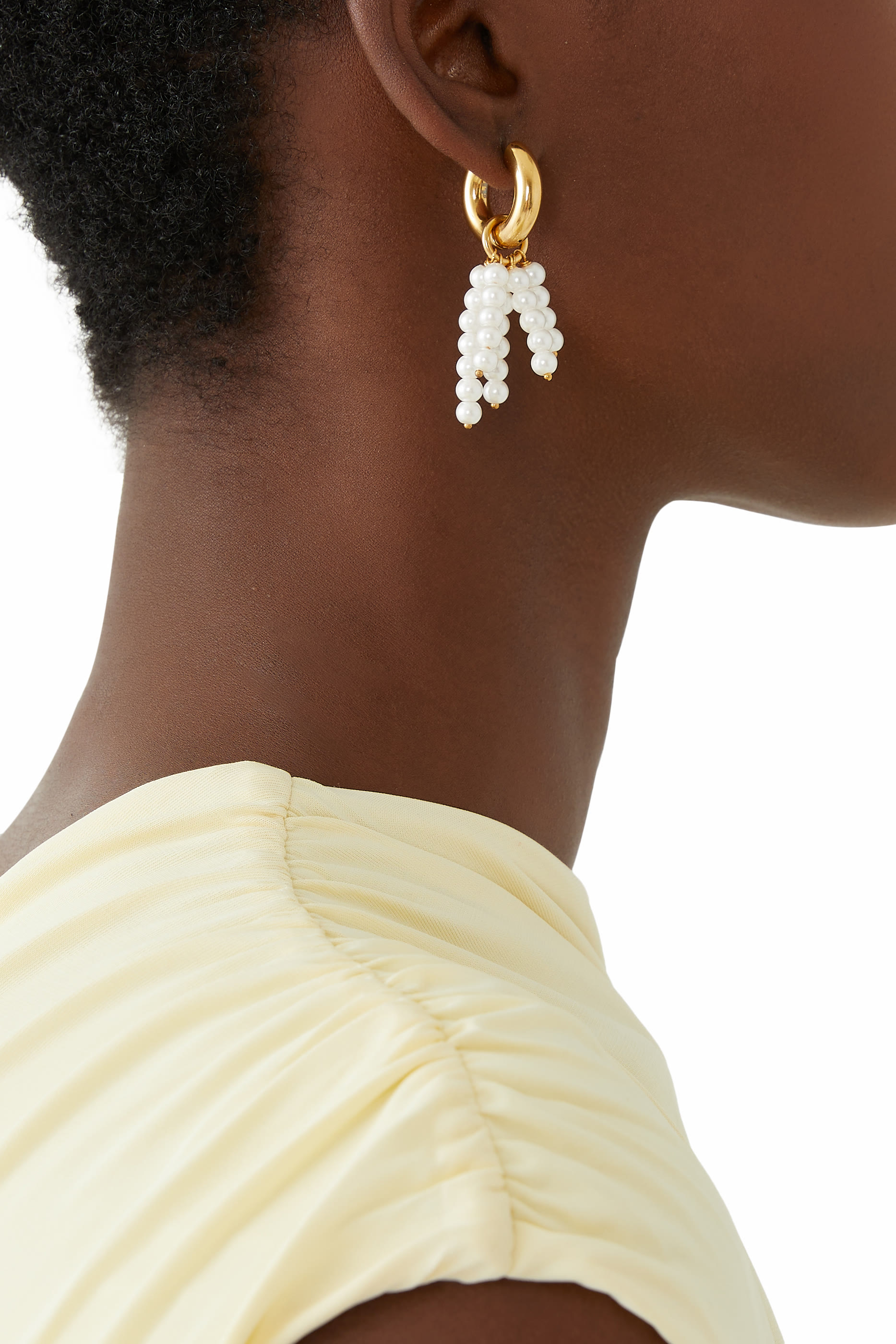 Mix & Match Earrings, 24k Gold-Plated Brass & Pearls