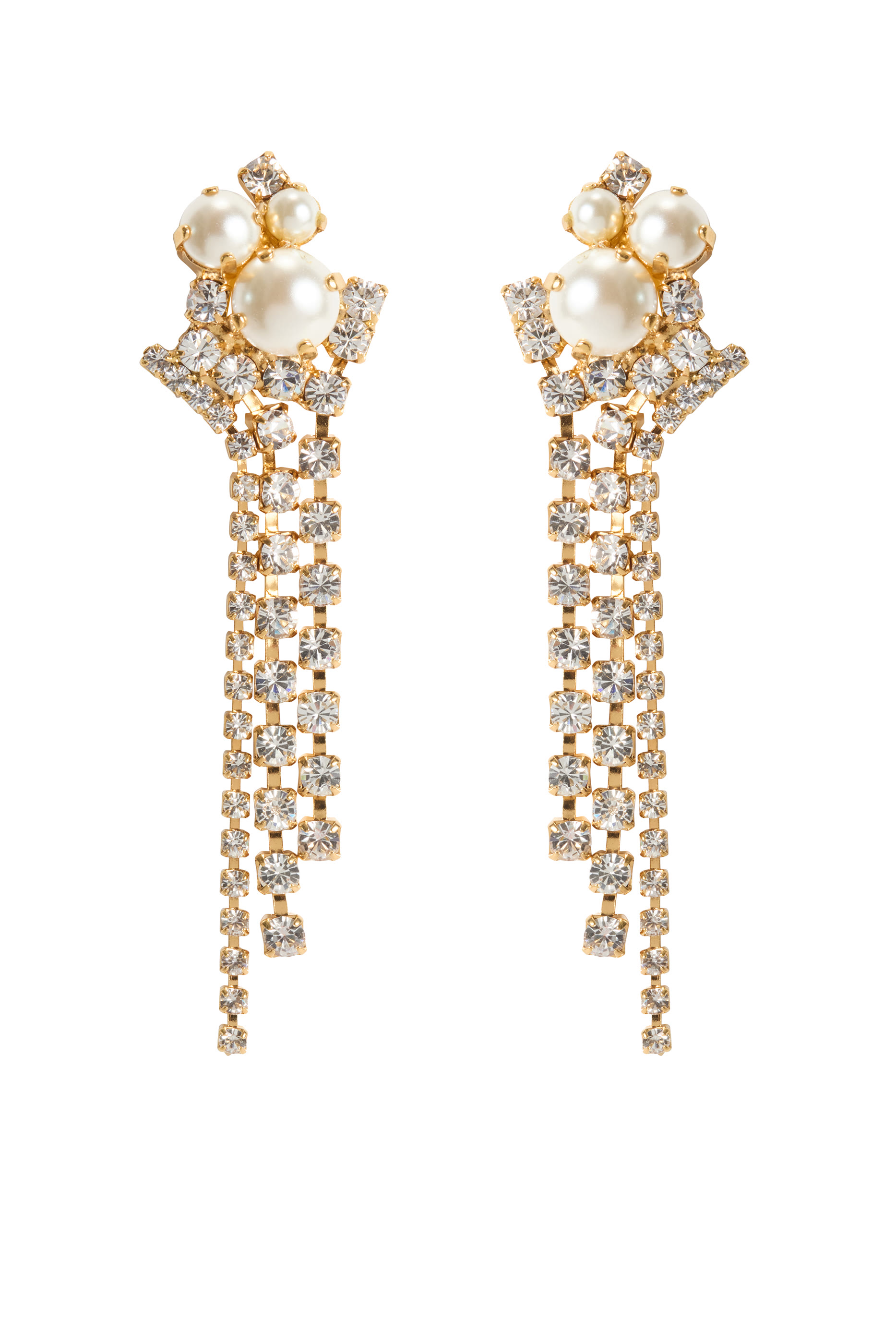 Crystal Mini Star Earrings, 18K Gold-Plated Brass & Swarovski&reg; Crystals