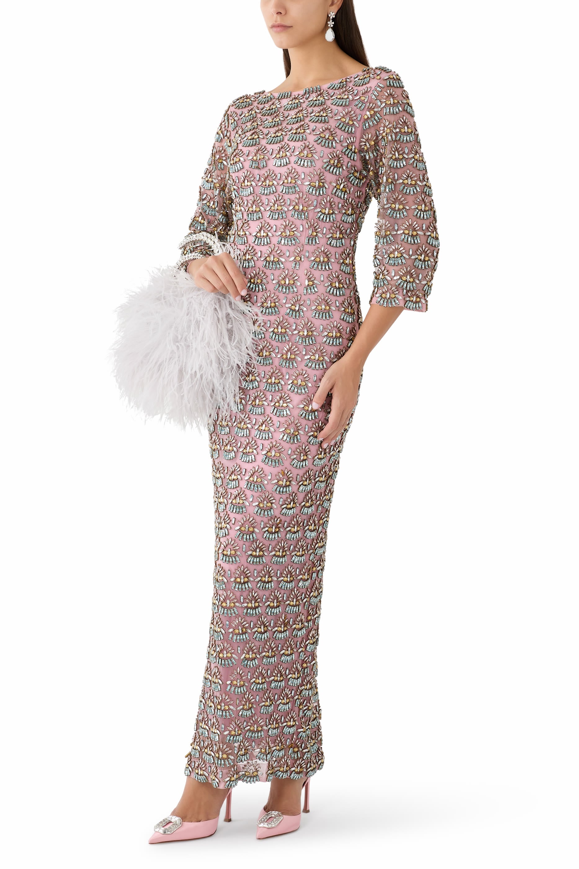 Crystal Prism Embroidered Gown