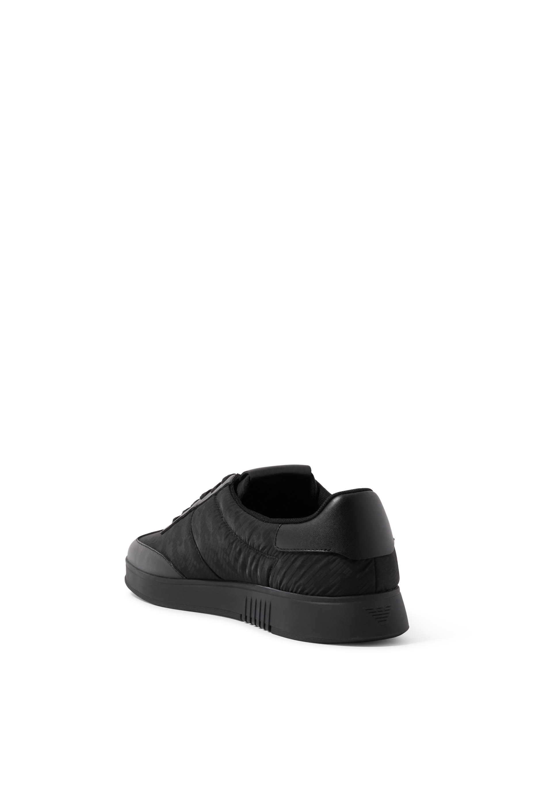 Nylon Sneakers with Leather Details