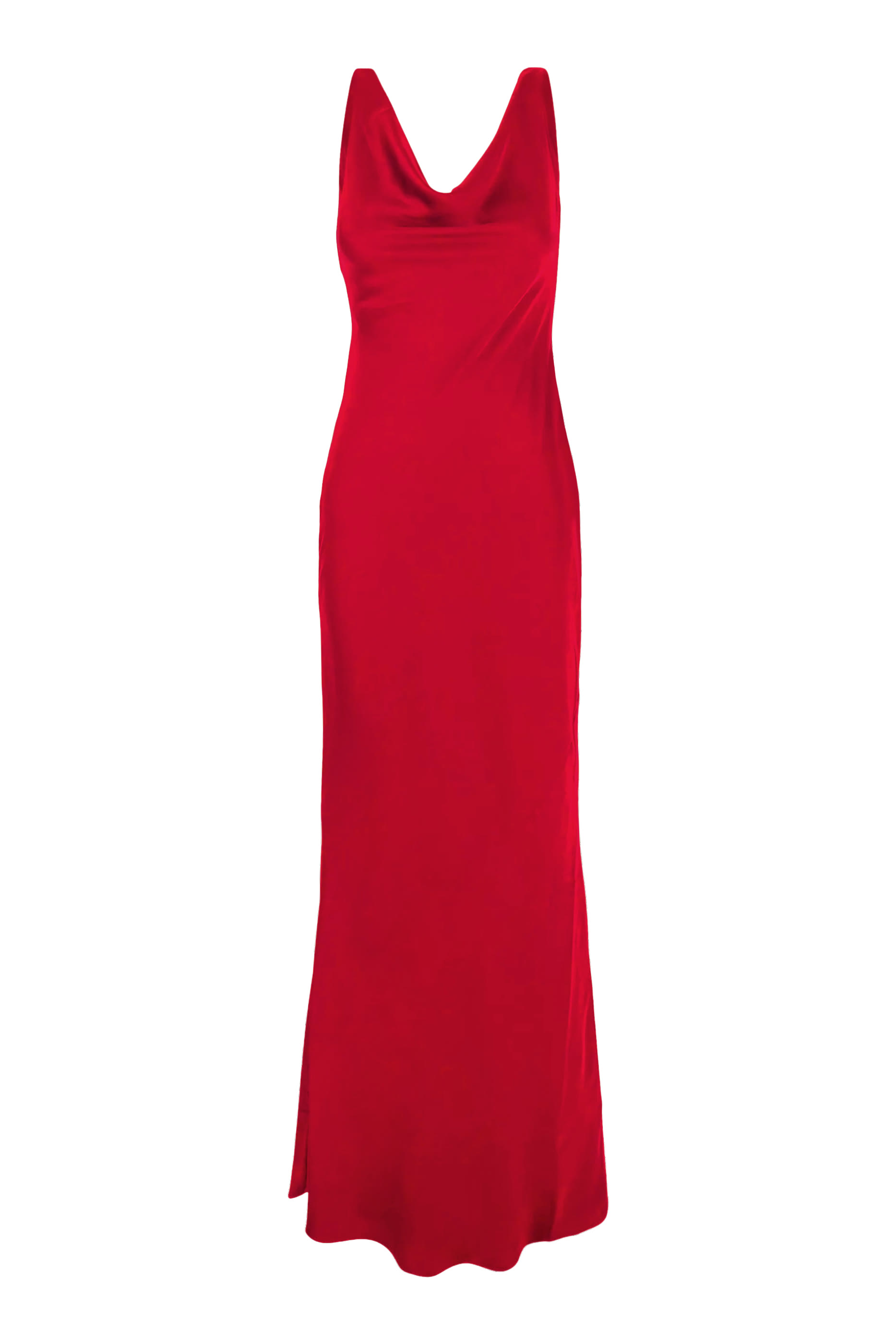 Sleeveless Low-Back Drape Gown