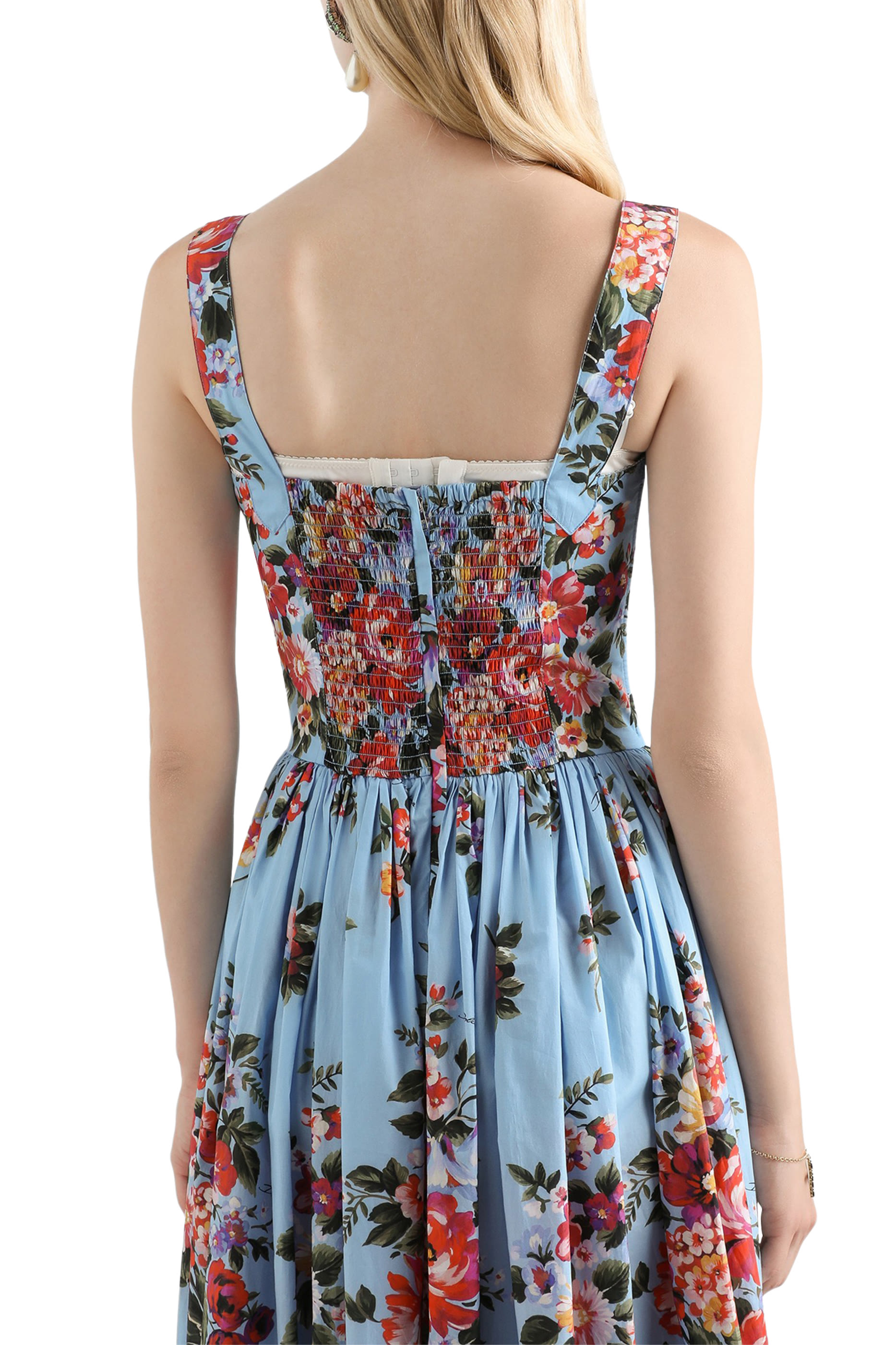 Flower Bouquet-Print Dress