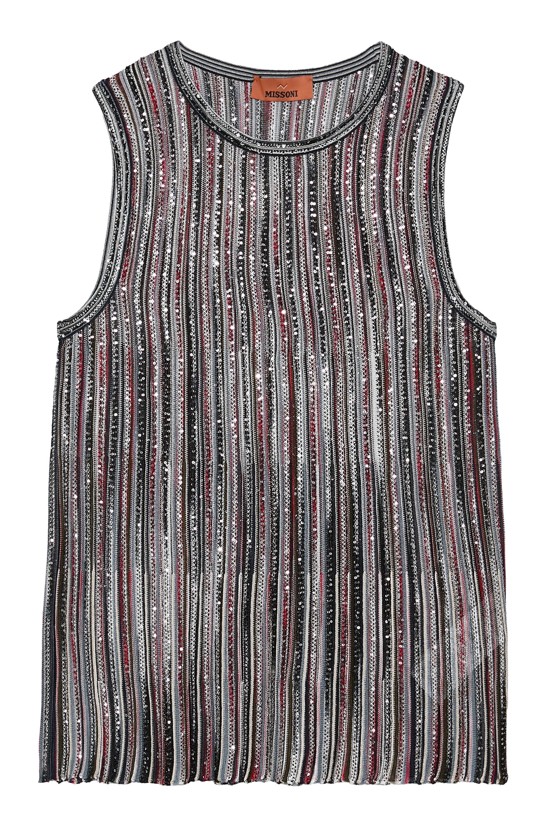 Partialized Knit Lurex Top