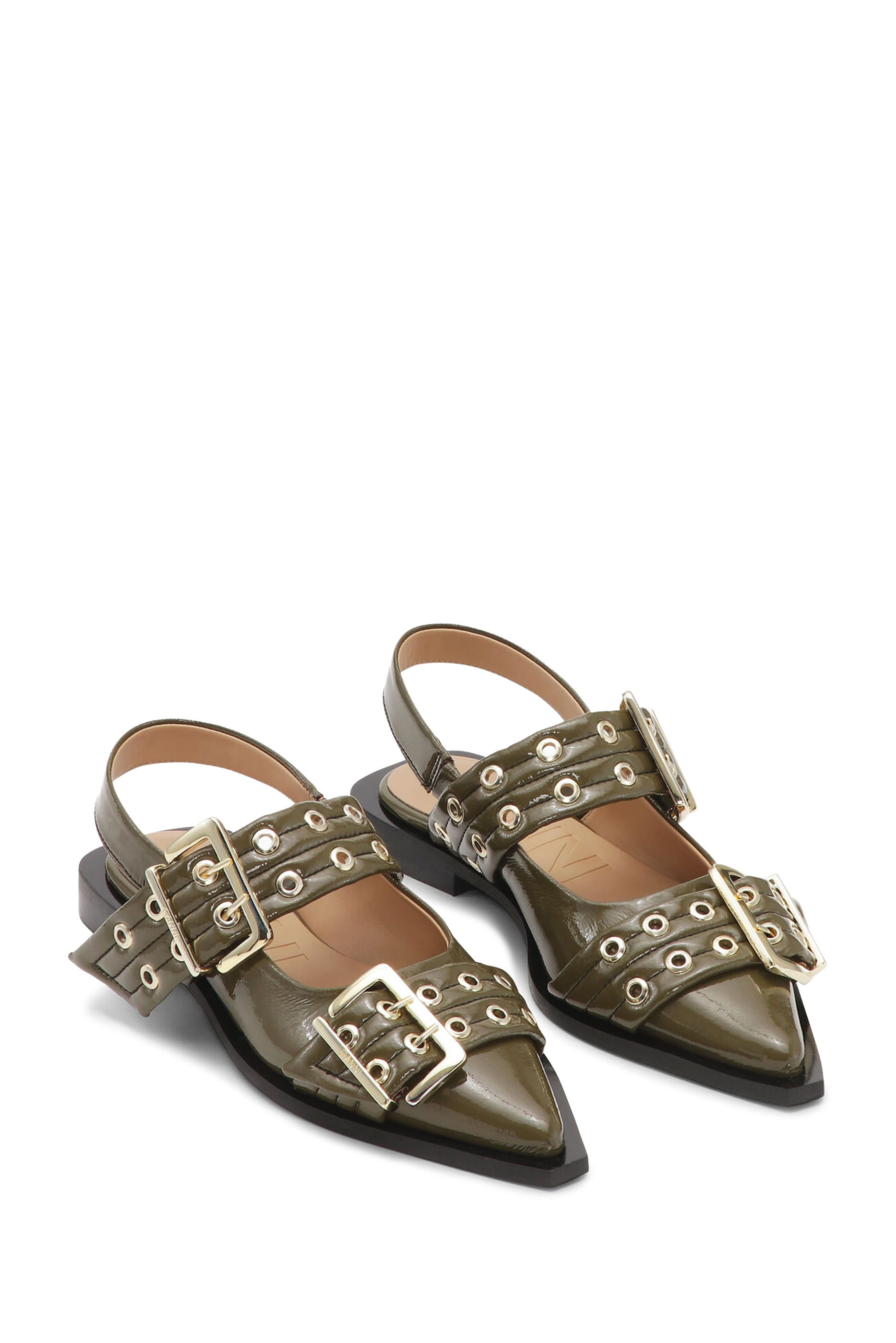 Feminine Buckle Ballerinas