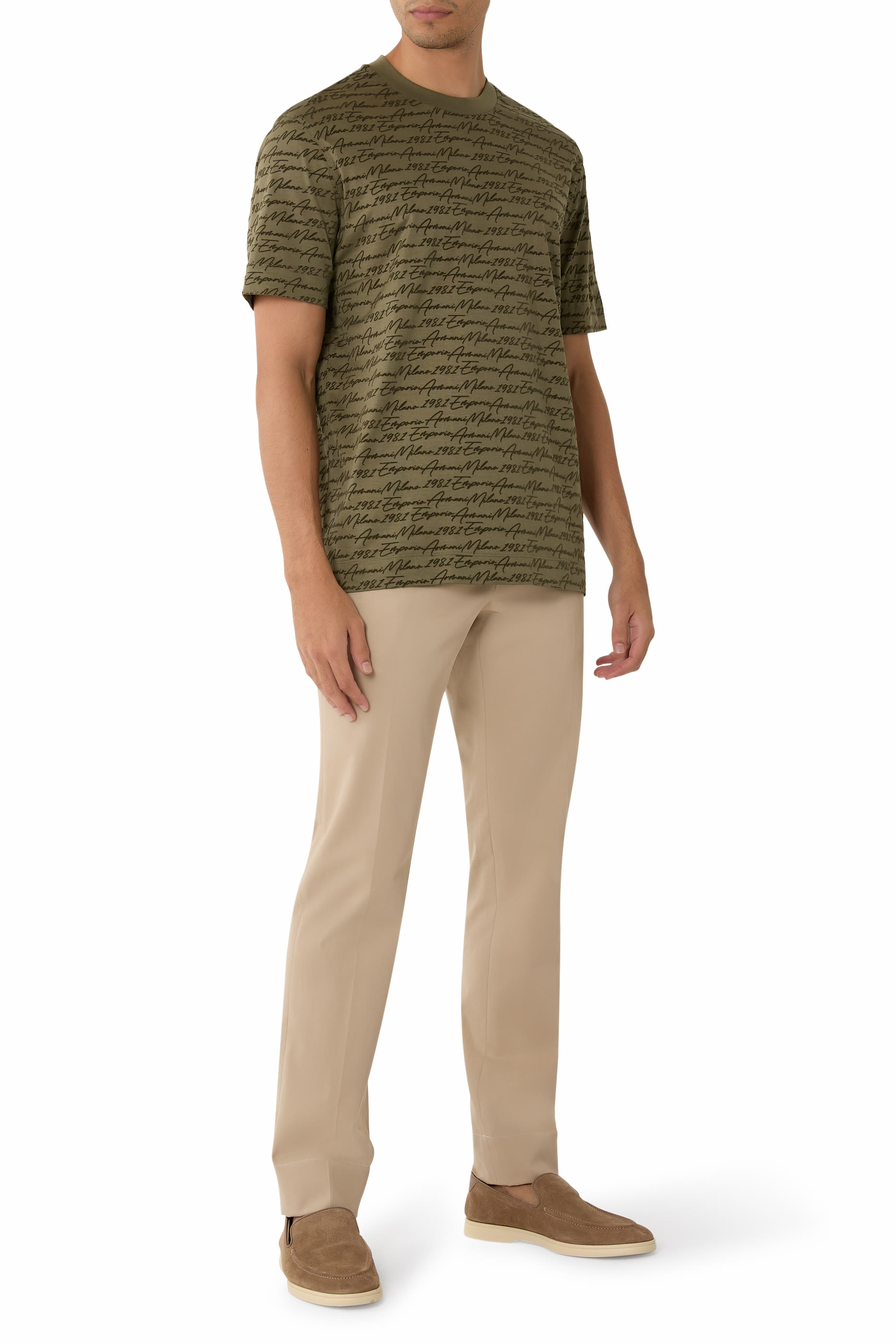  All-Over Flocked Logo T-Shirt 