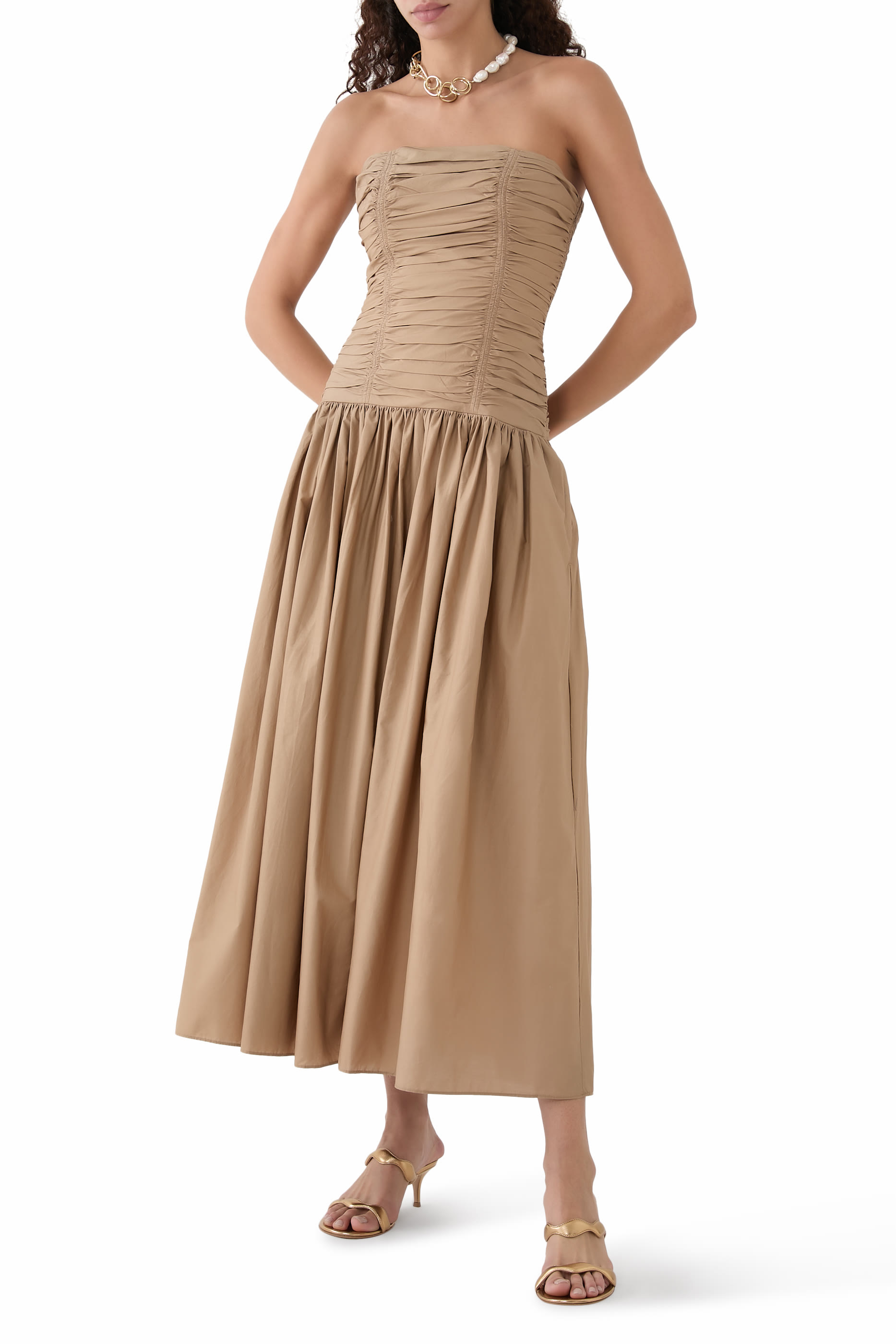 Strapless Drop Waist Dress