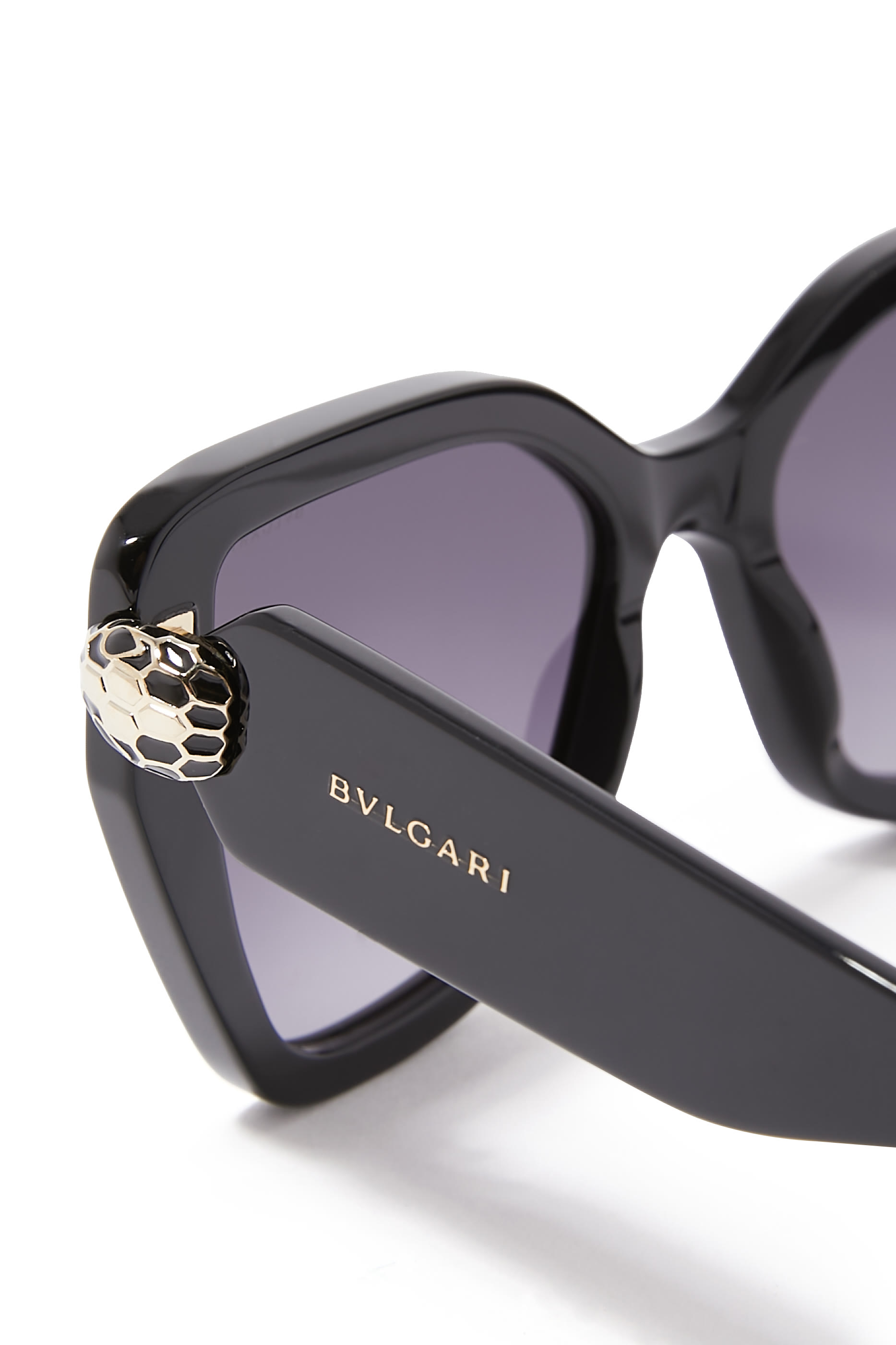 Serpenti Forever Black Butterfly Sunglasses