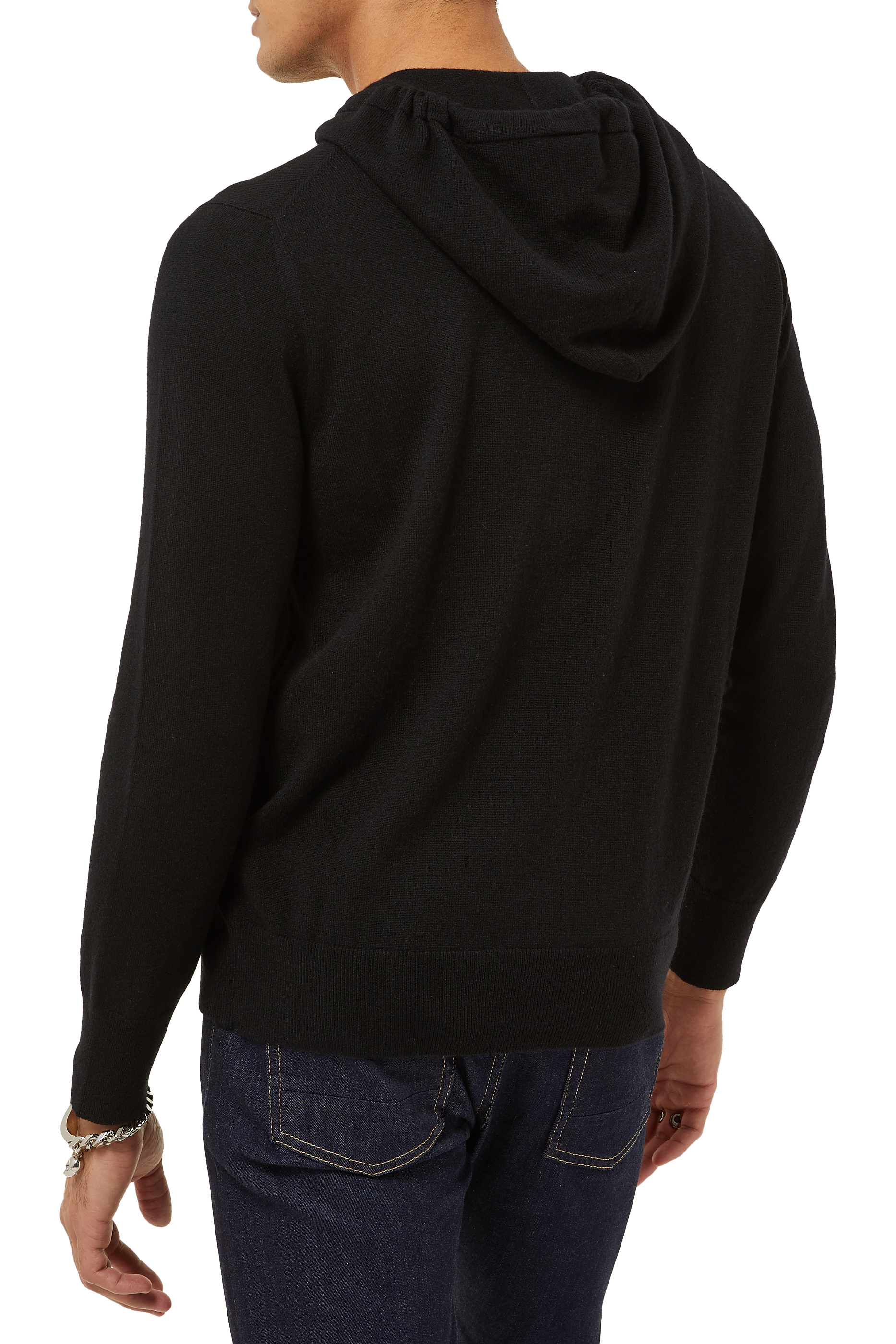 Intarsia Skull Cashmere Hoodie