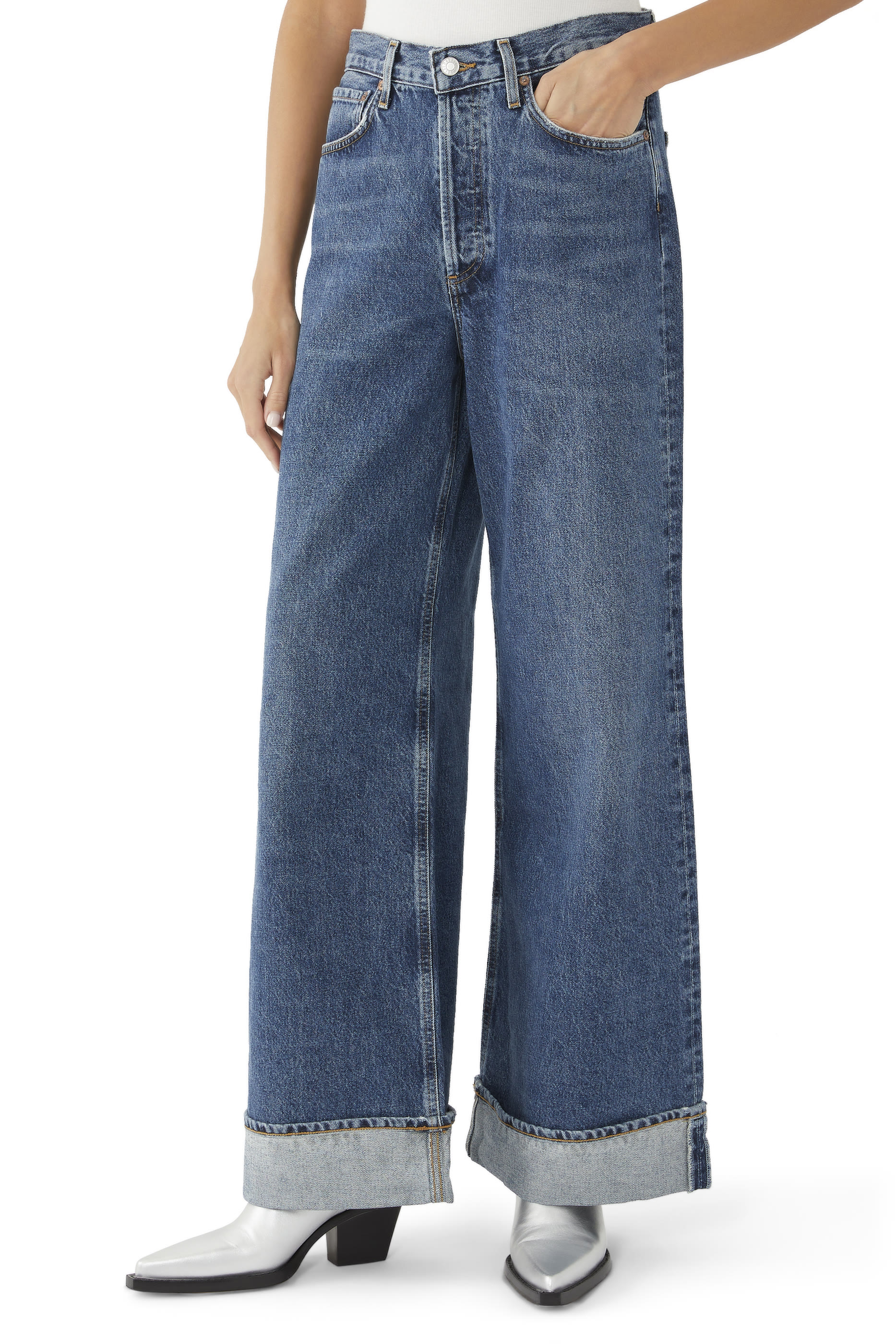 Dame Wide-Leg Jeans