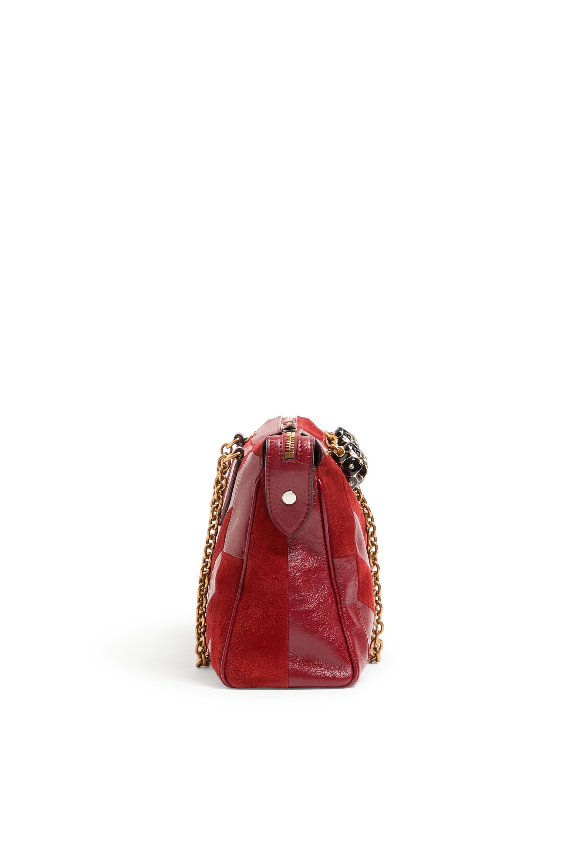 Panthea Chevron Motif Medium Shoulder Bag
