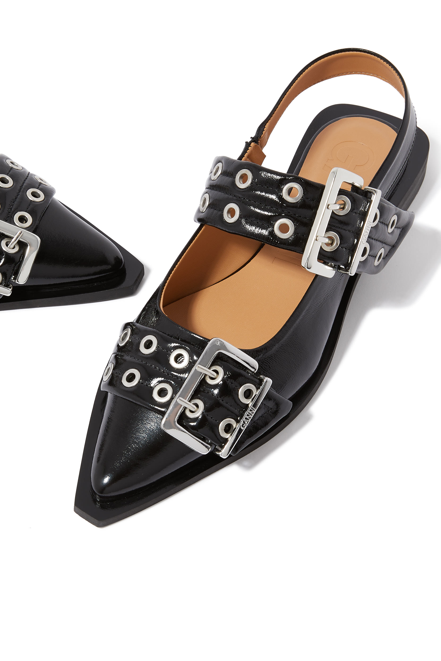 Feminine Buckle Ballerinas