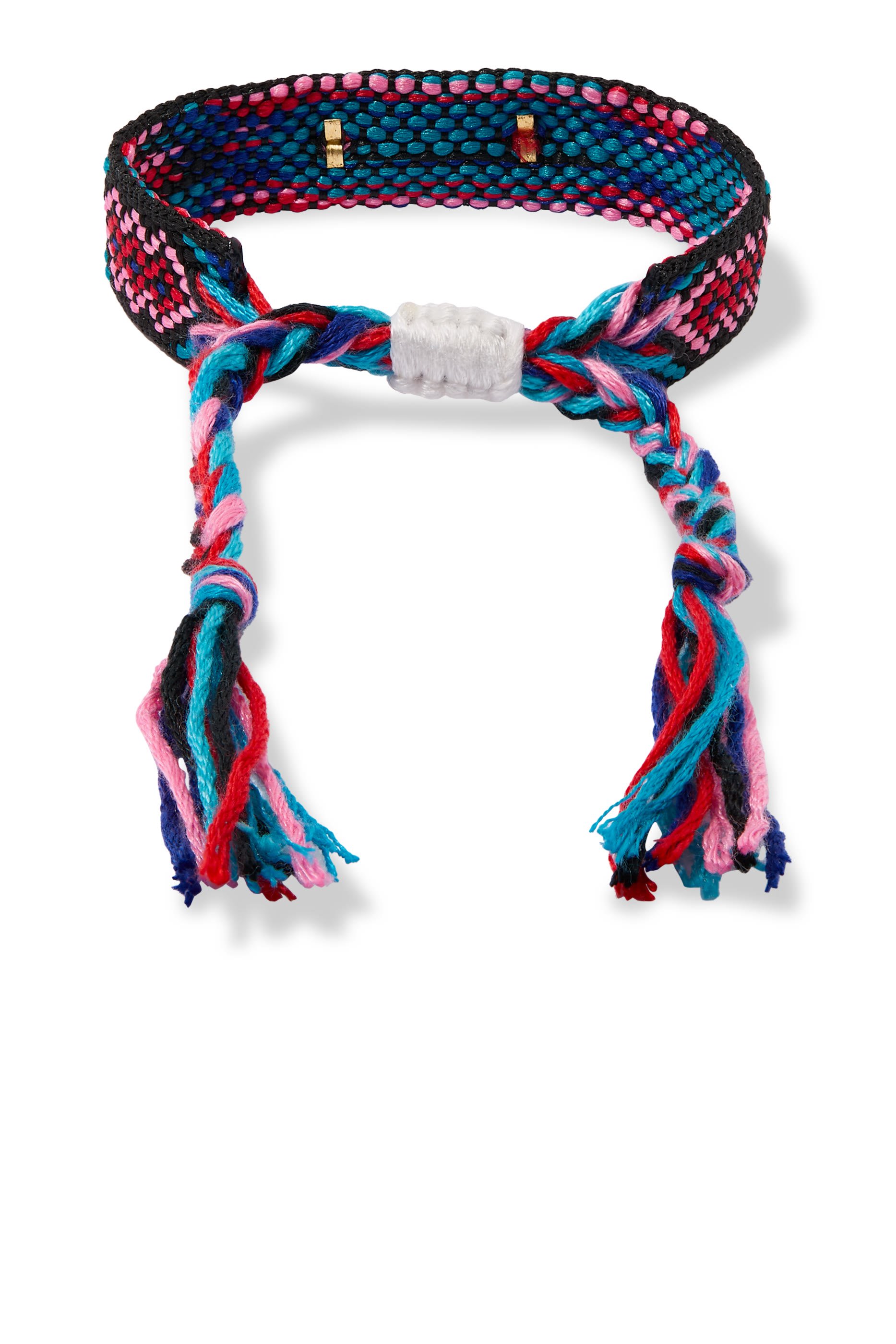 HOBB - Small "Love" Bracelet, 18K Yellow Gold & Fabric