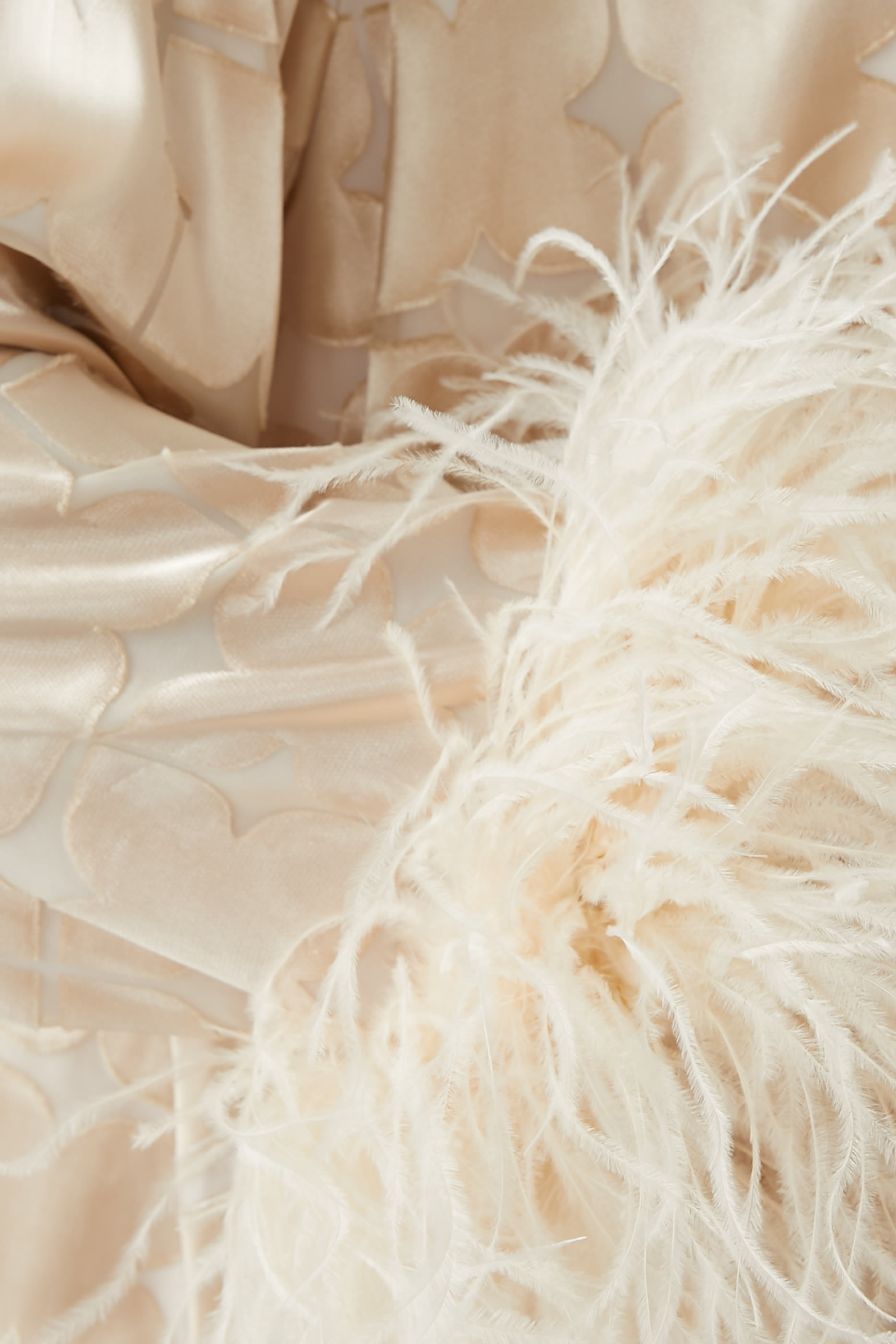 Feather Trim Cuffs Top