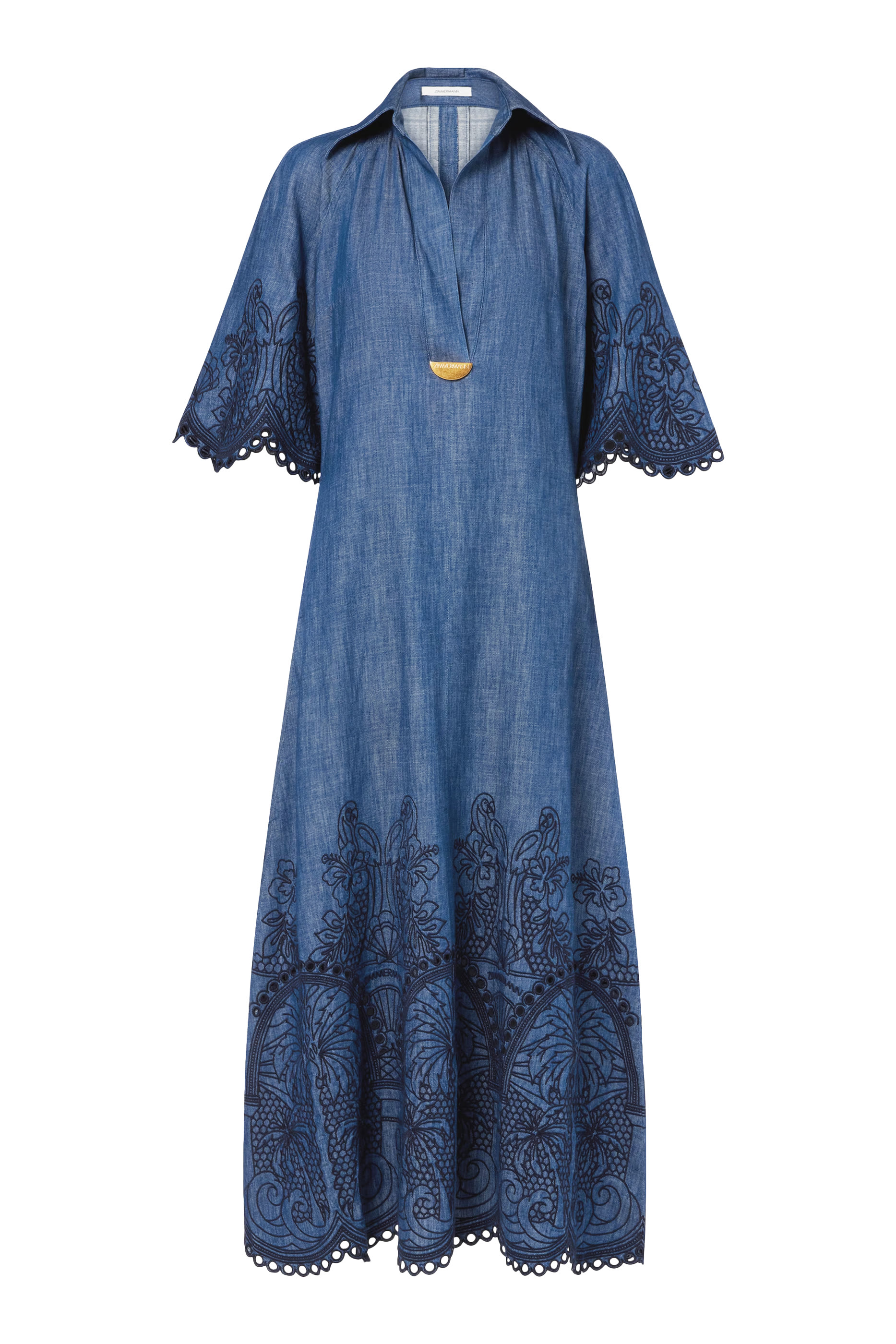 Coco Embroidered Denim Dress
