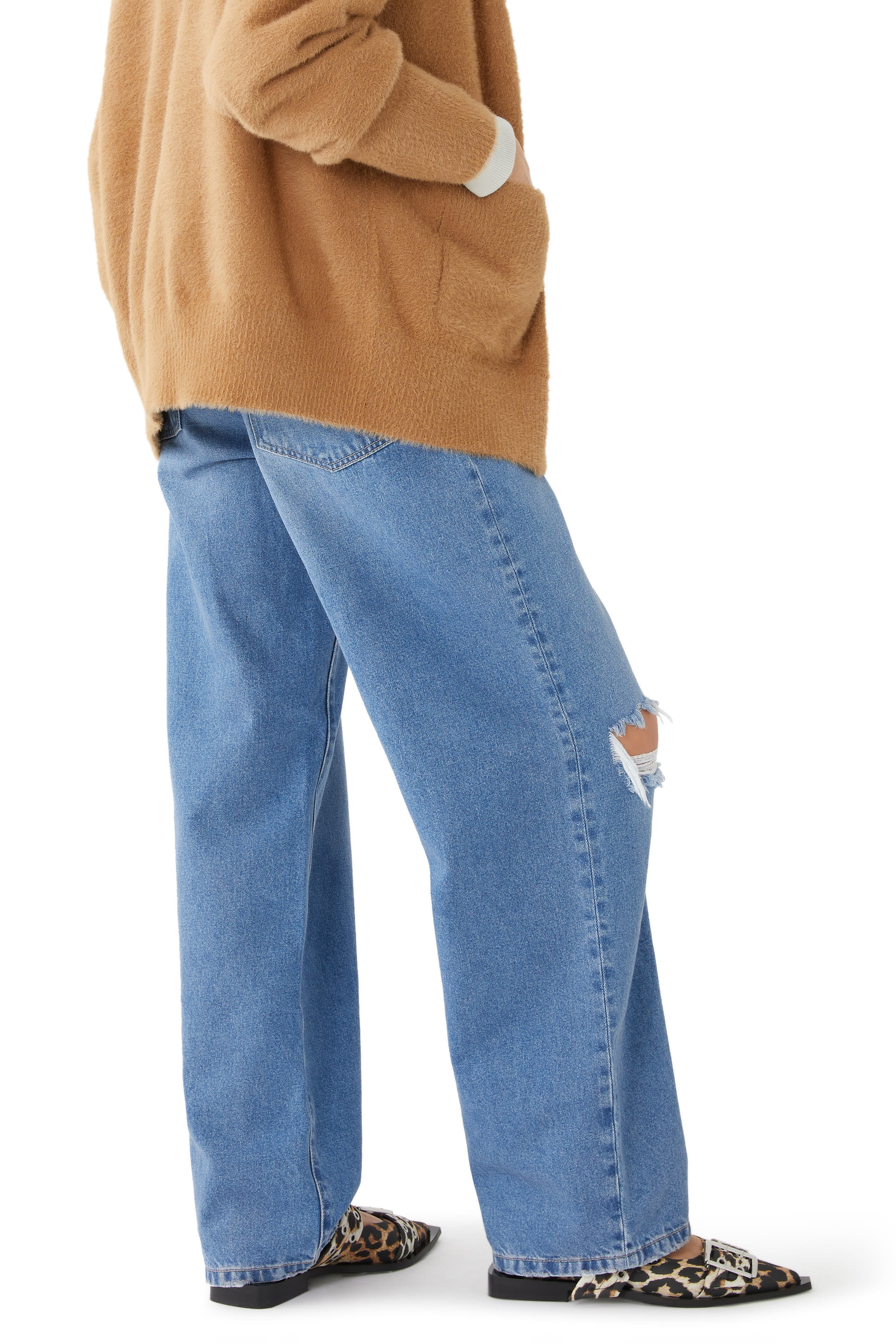 Leopard Satin Feminine Buckle Ballerinas