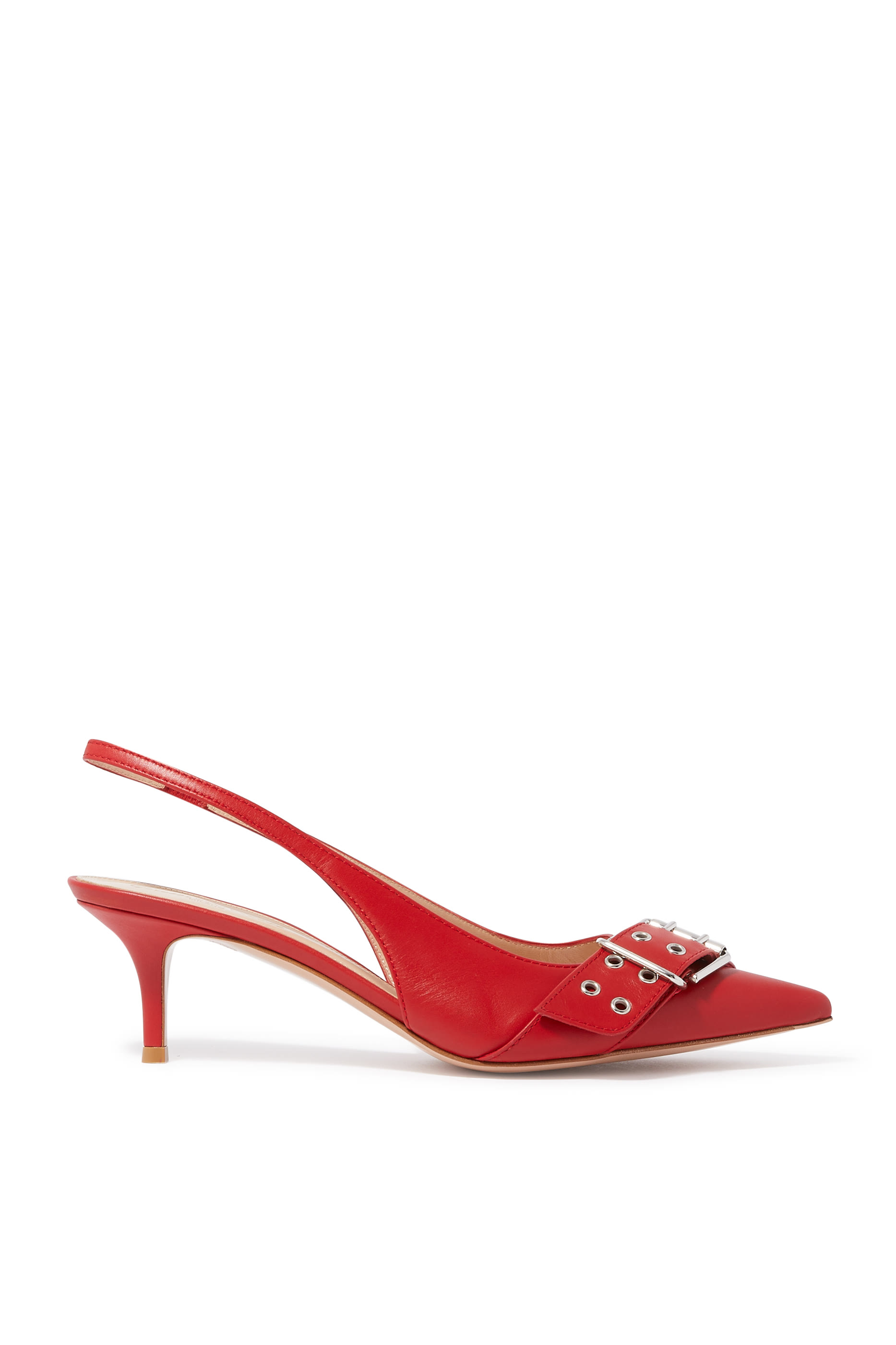 Leith 55mm Buckle-Strap Leather Pumps