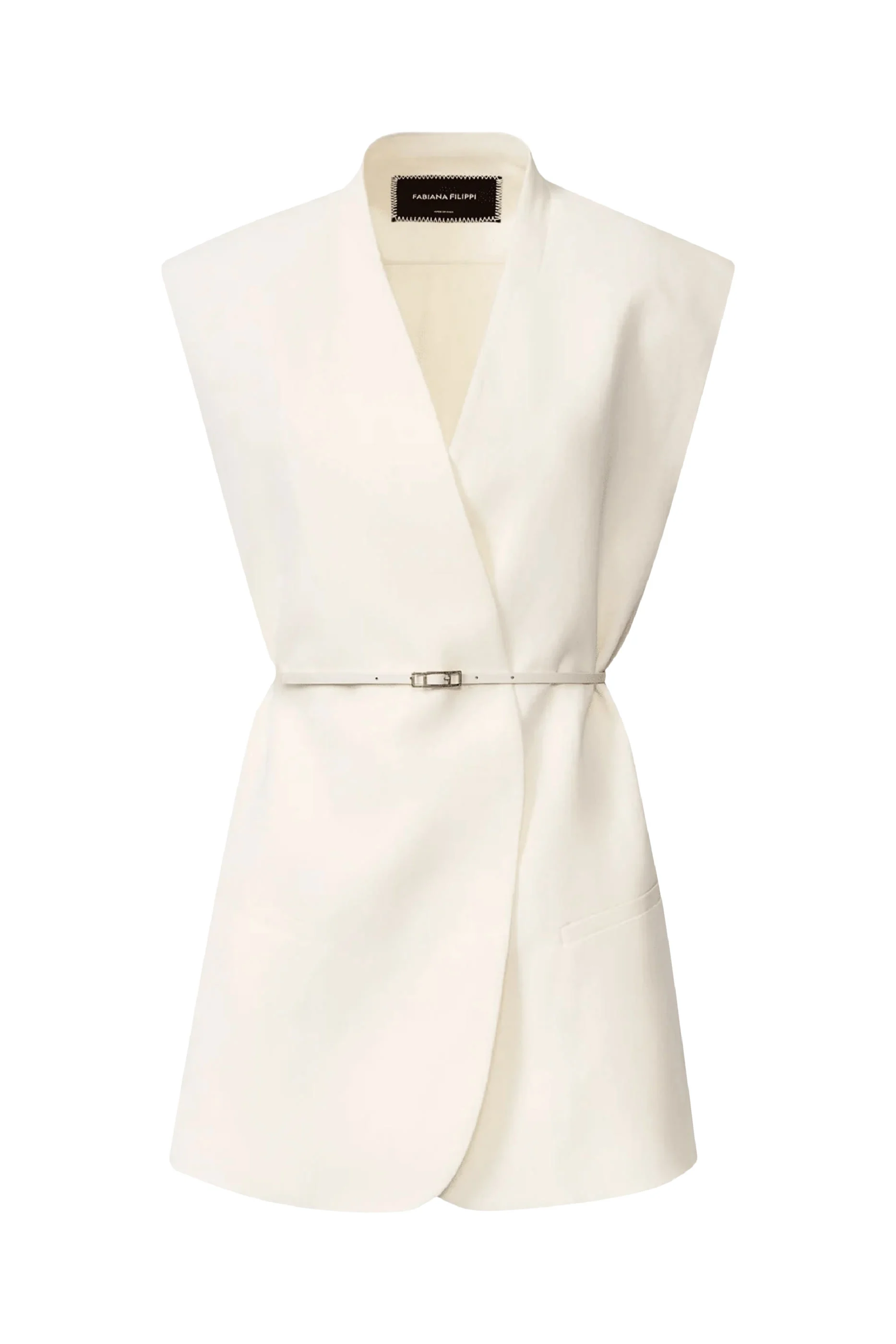  Double- Breasted Sleeveless Waistcoat