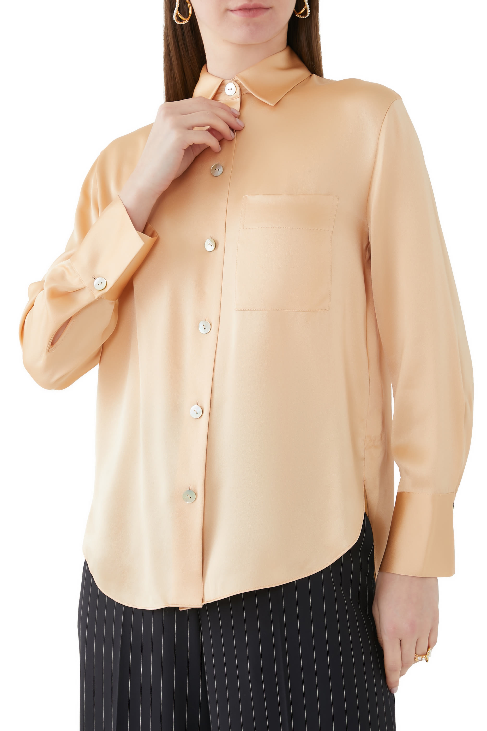 Long Sleeve Silk Blouse