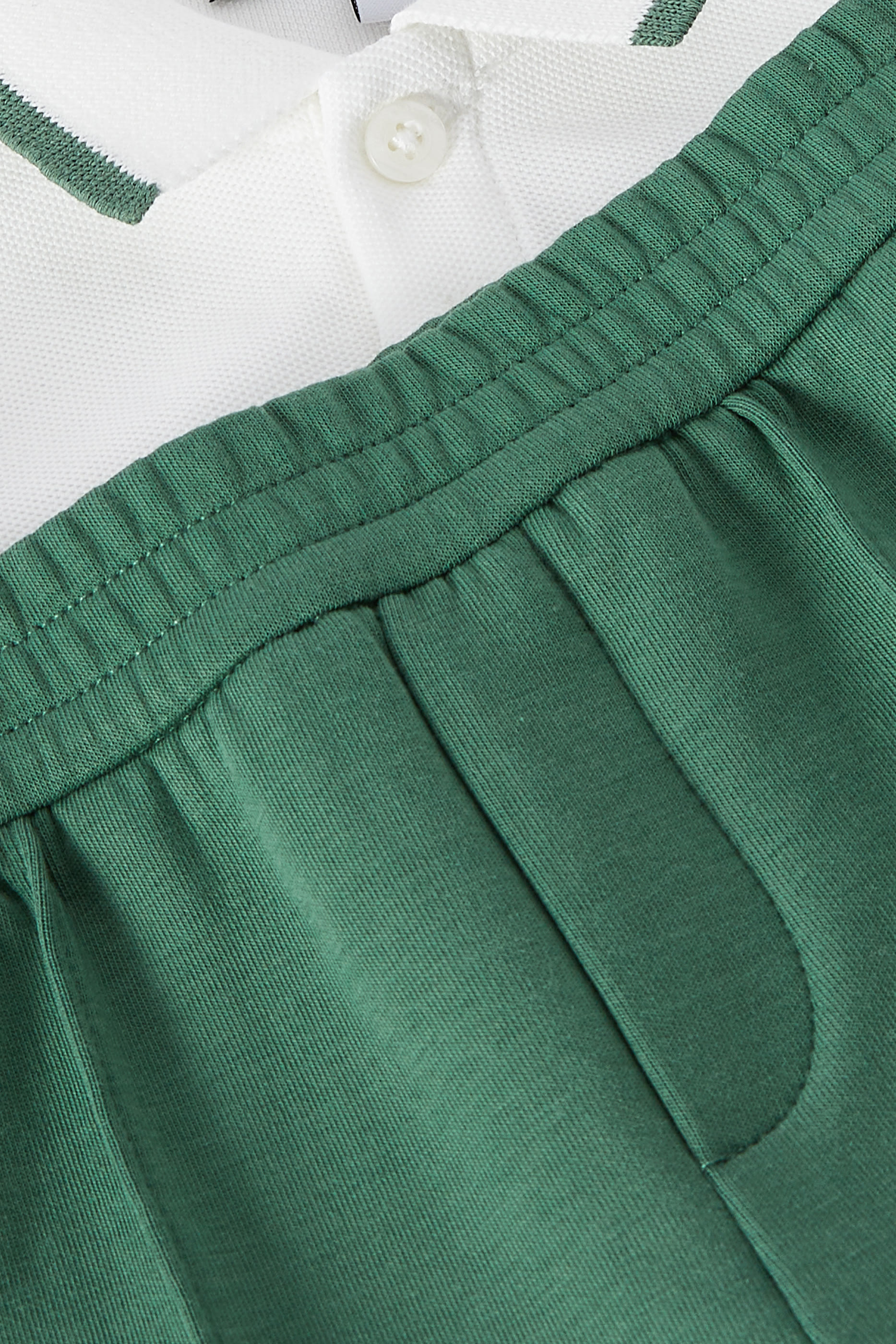 Kids Logo Tape Polo Shirt & Bermuda Shorts Set