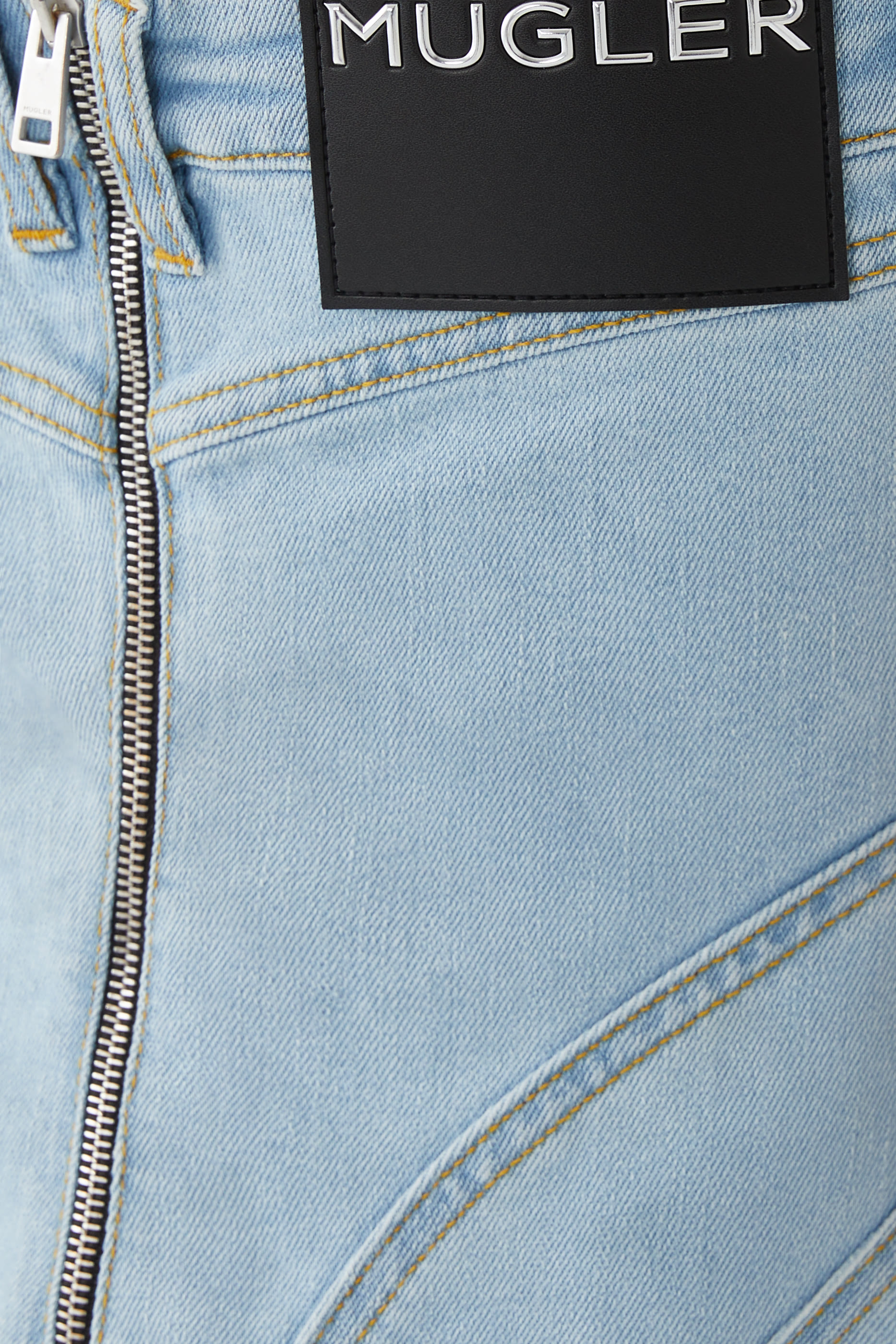 Spiral Denim Bustier Dress