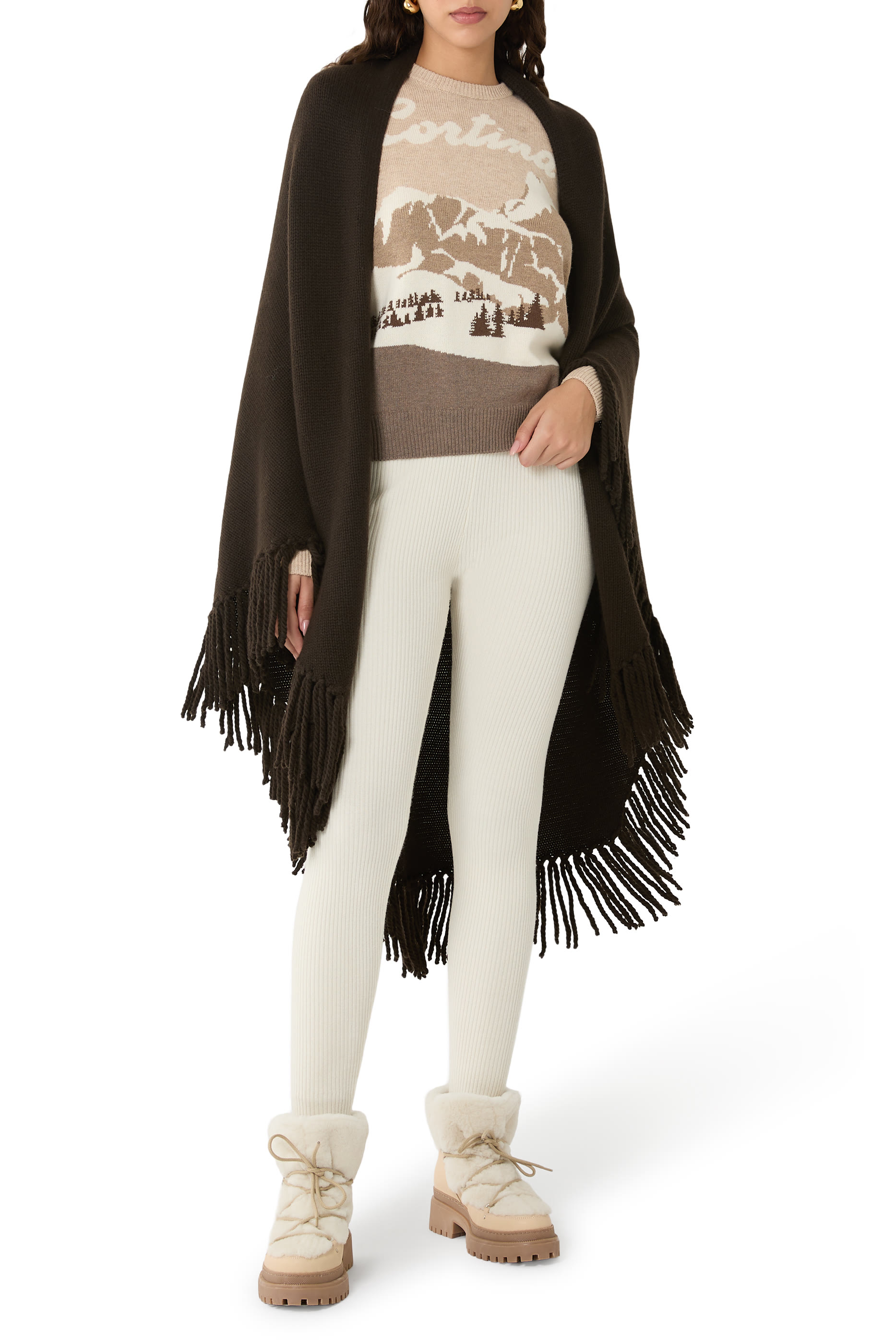 Queen Cashmere-Blend Sweater with Cortina Postcard