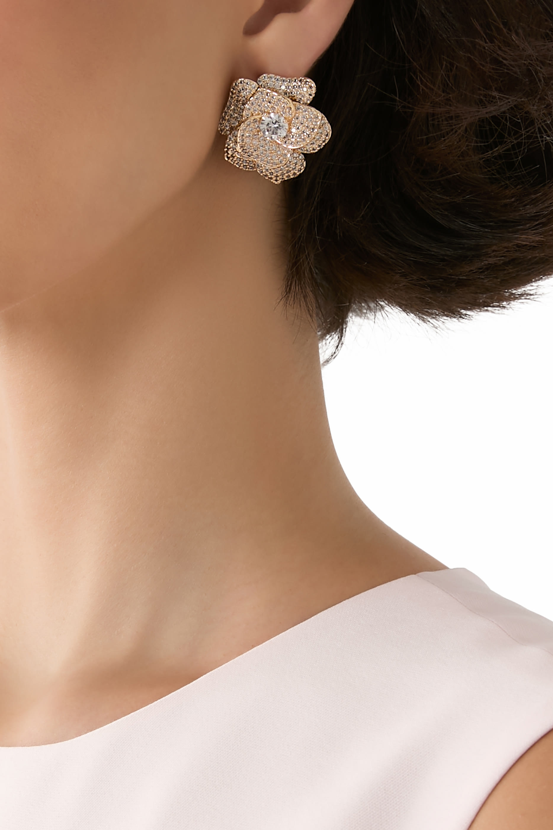 Crystal Flower Earrings