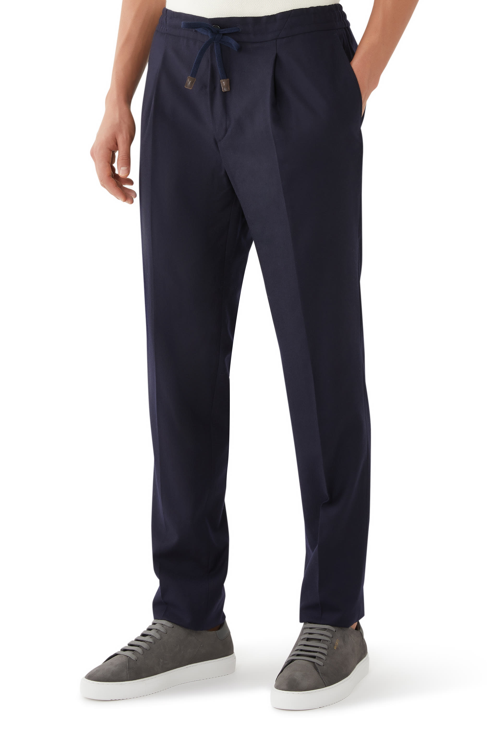 Tapered-fit Flannel Trousers