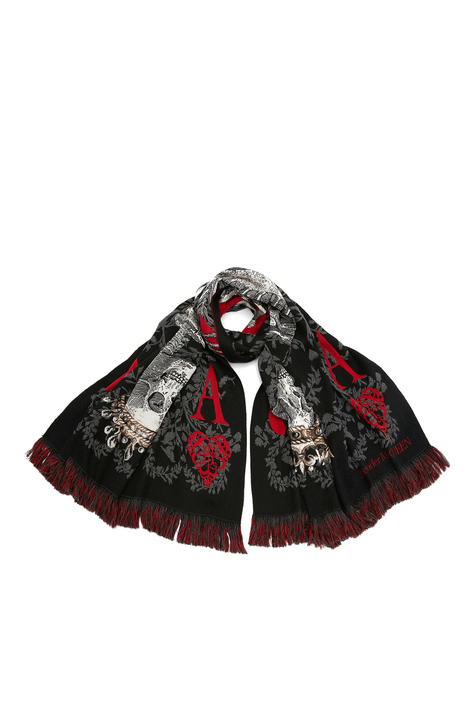 Queens of Hearts Skeleton Scarf