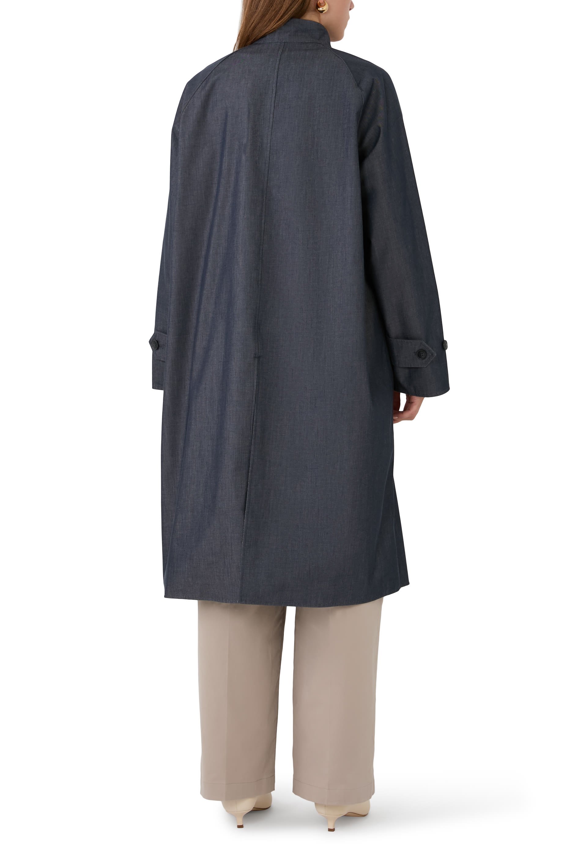 Eagle Club Reversible Denim Trench Coat 