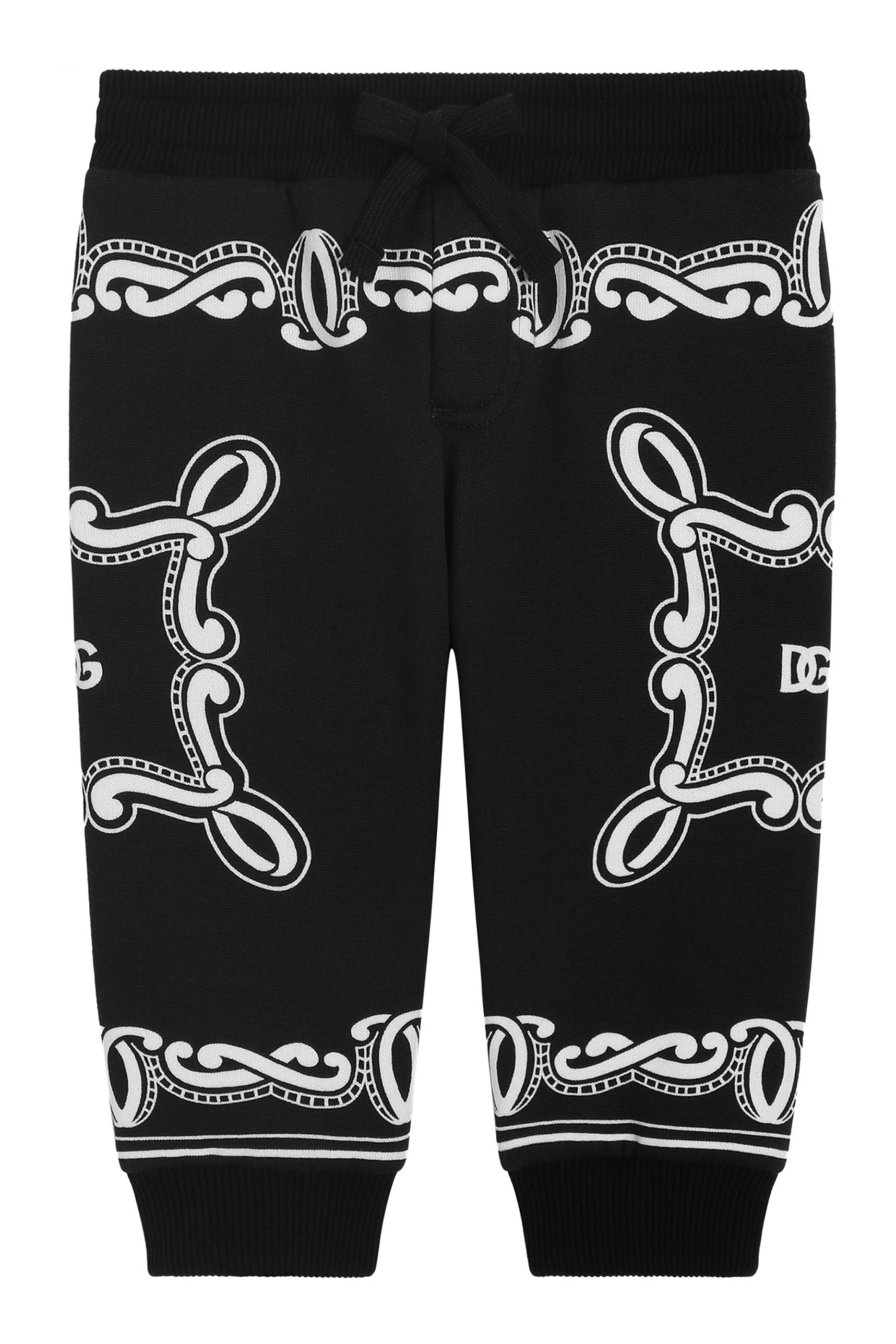 Kids Bandanna Print Cotton Fleece Jogging Pants