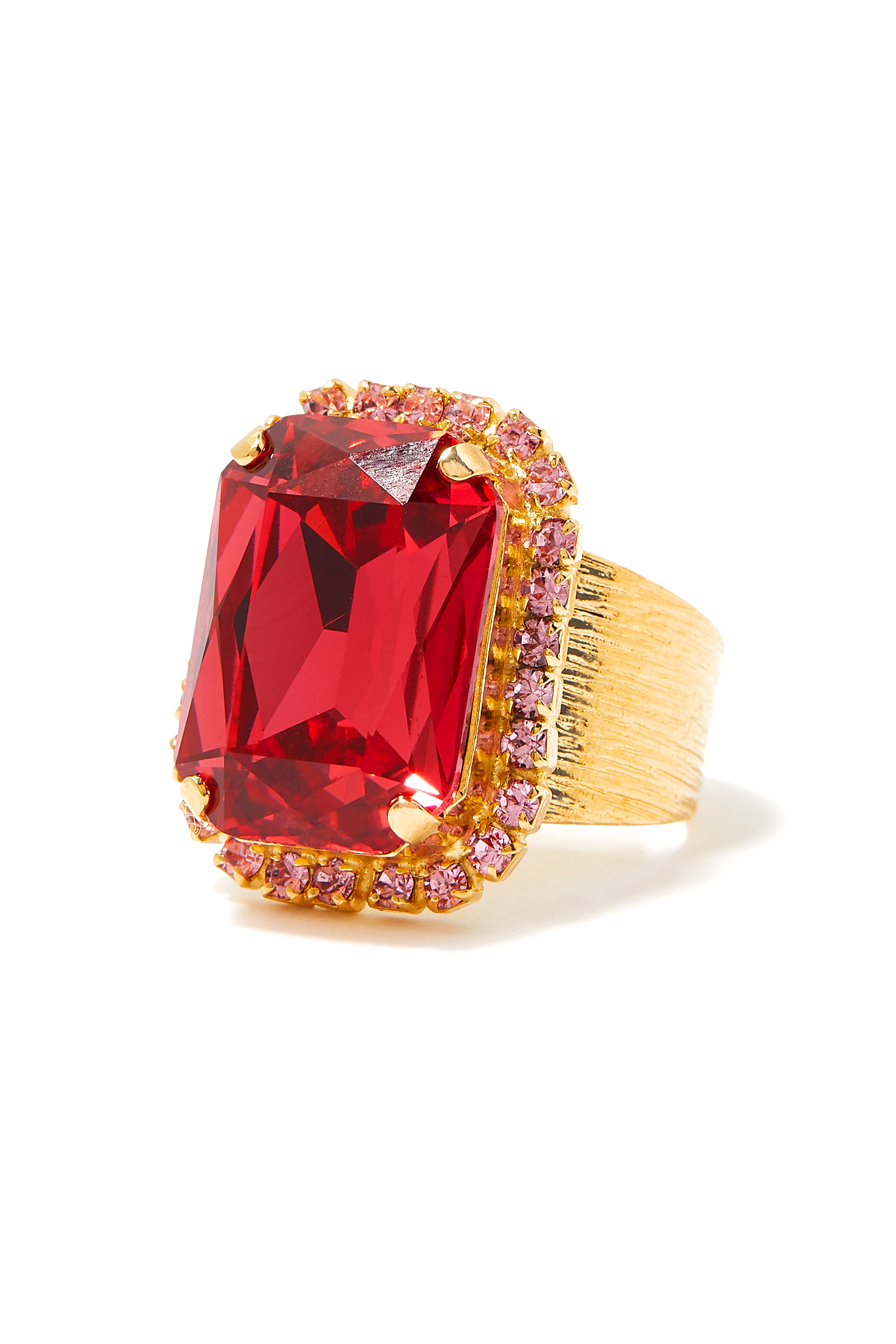 Lydia Cocktail Ring, Brass, 18k Gold/Rhodium Plating & Crystals