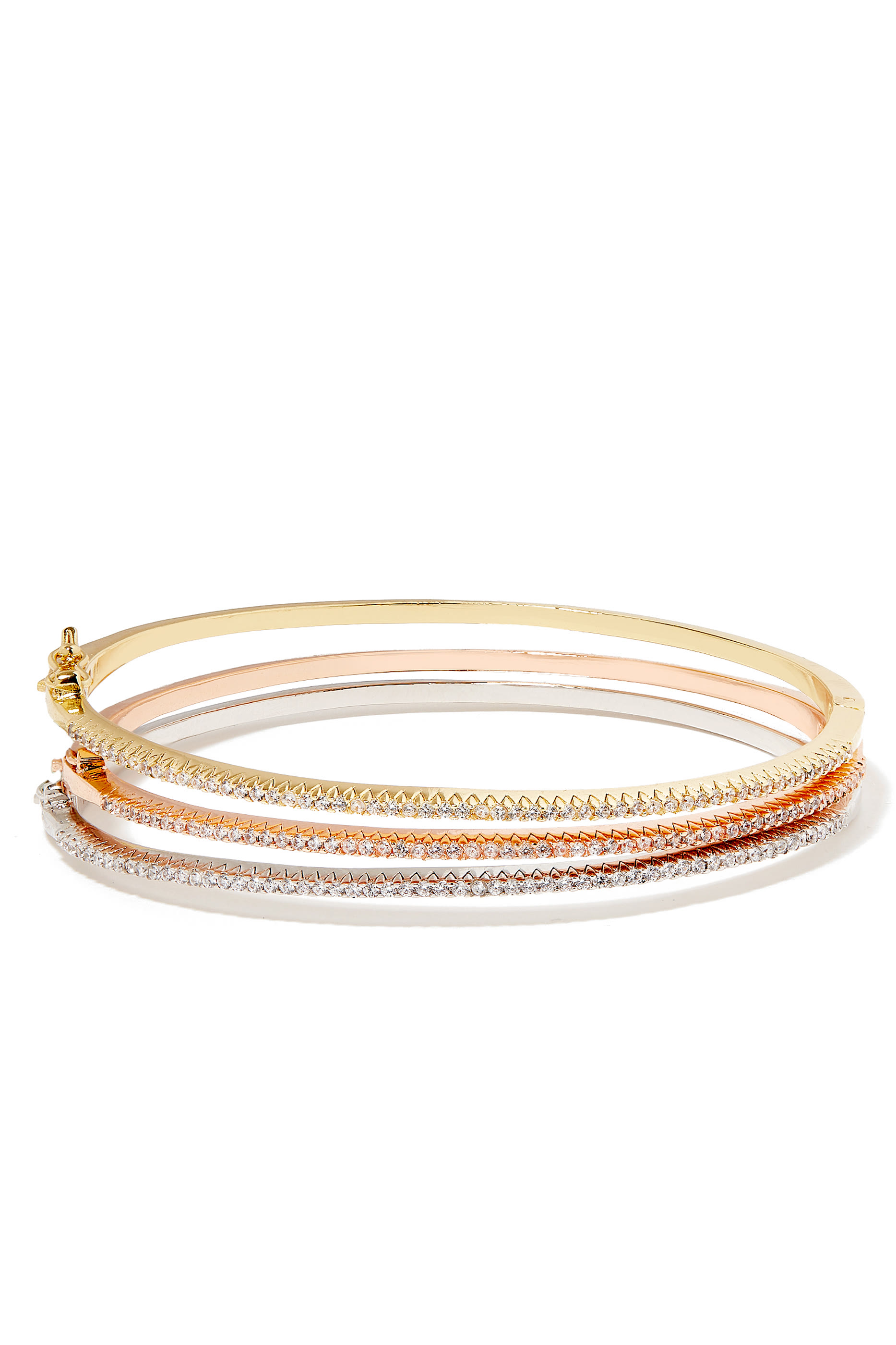 Three Toned Bangle Set