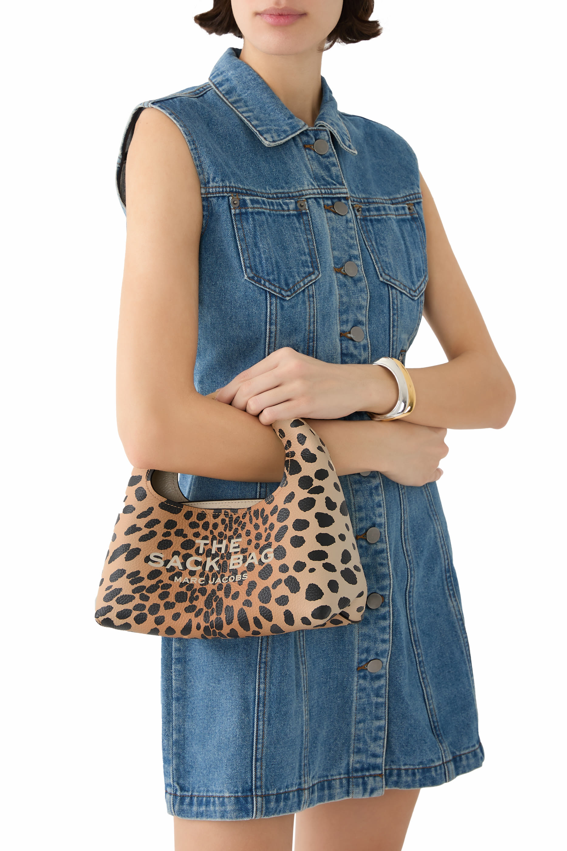 The Cheetah Leather Mini Sack Bag