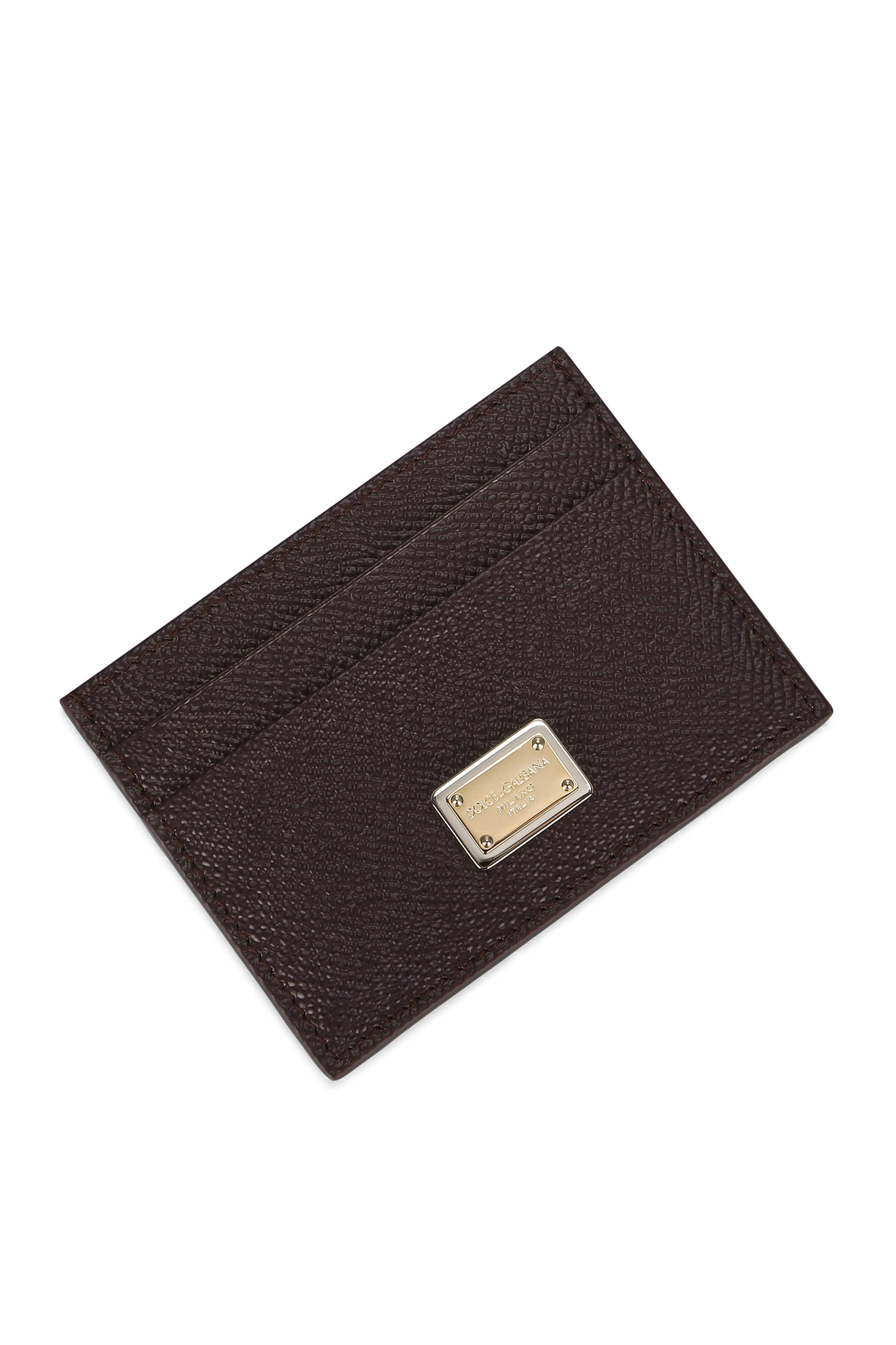 Logo Calfskin Card Holder
