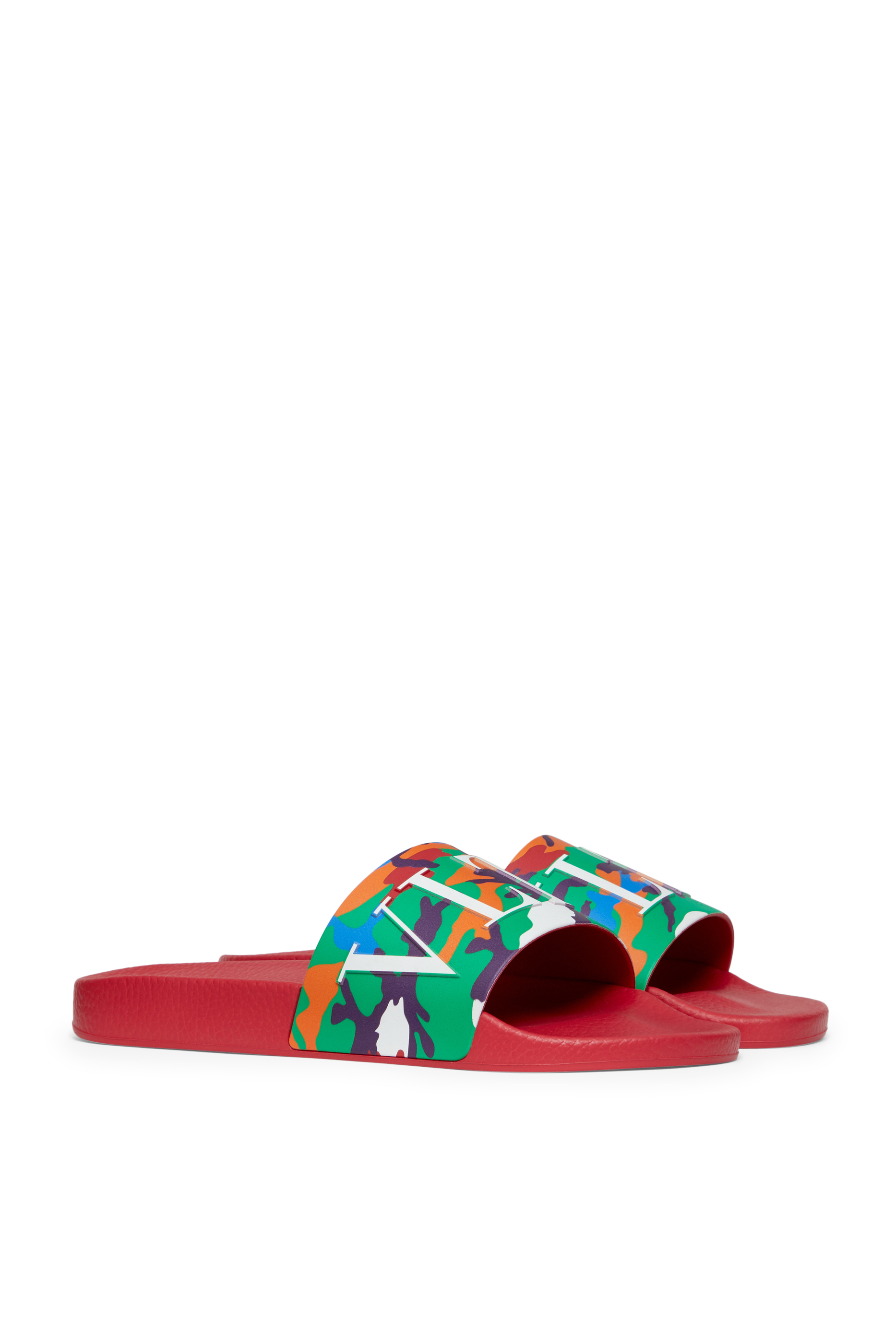 Valentino Garavani Camou7 Rubber Slide Sandals