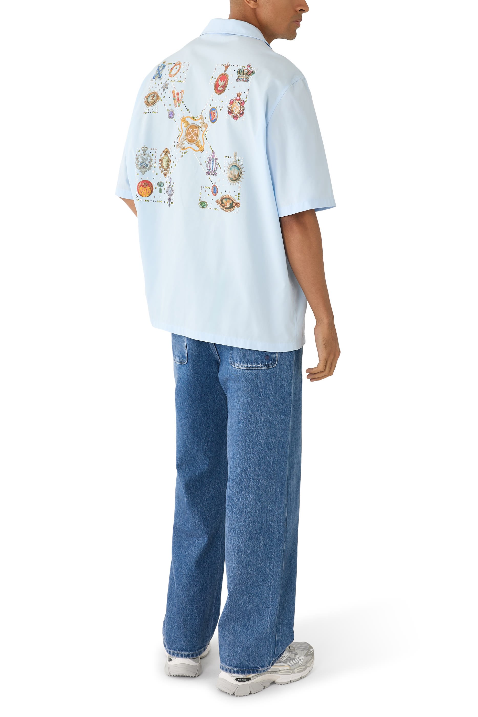 Jewel Arrow Poplin Bowling Shirt 