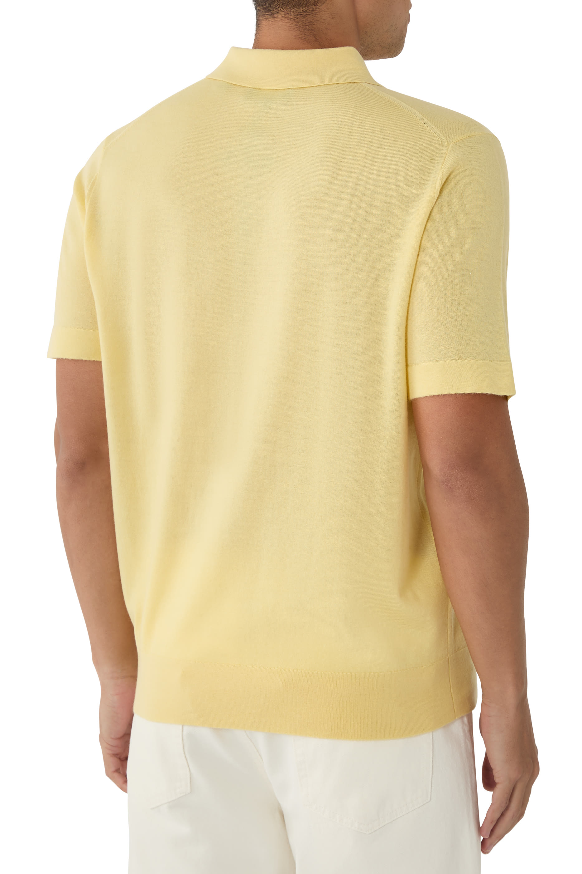 Featherweight Merino Wool-Cashmere Polo Sweater