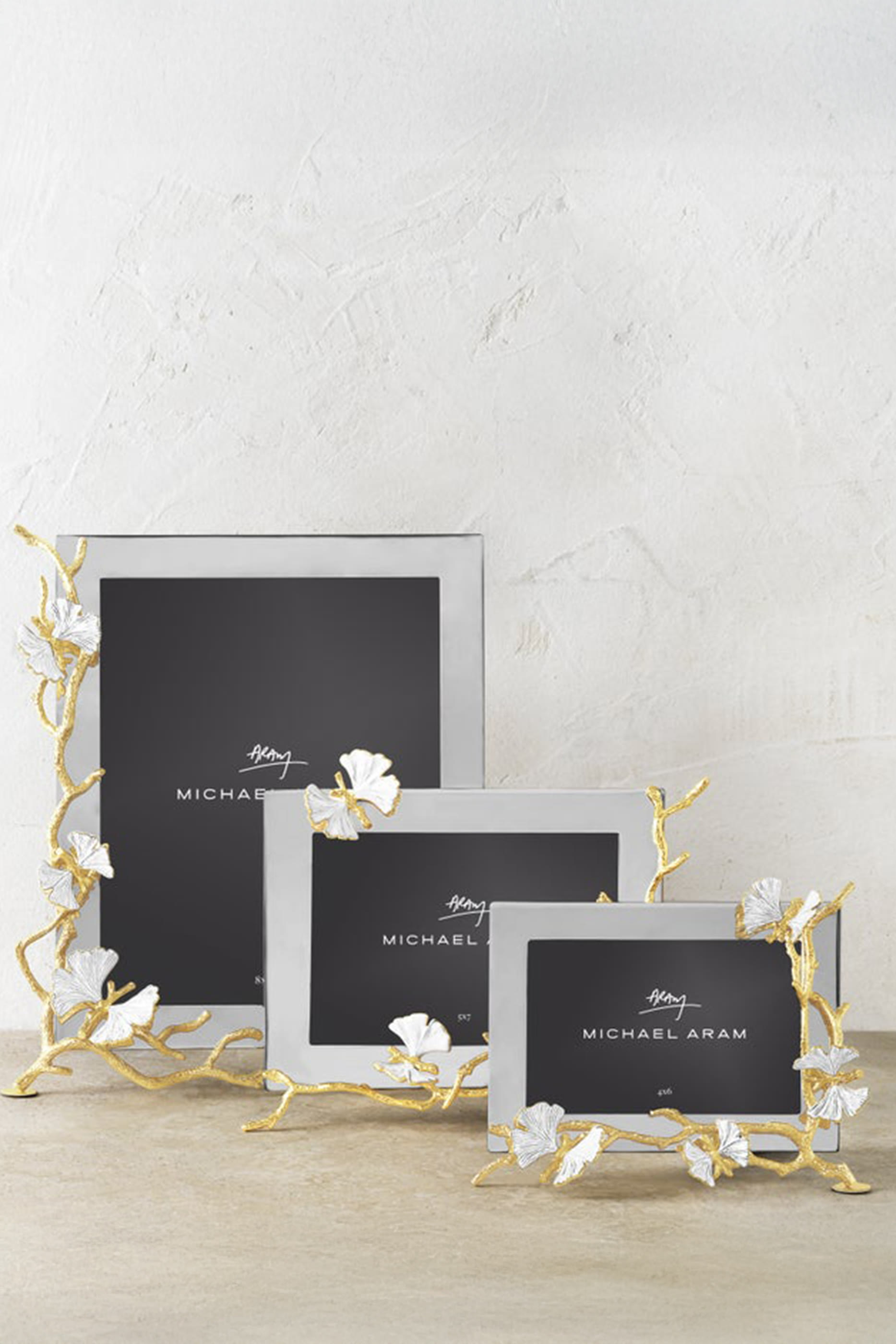 Butterfly Ginkgo Gold Reflective 4x6 Frame