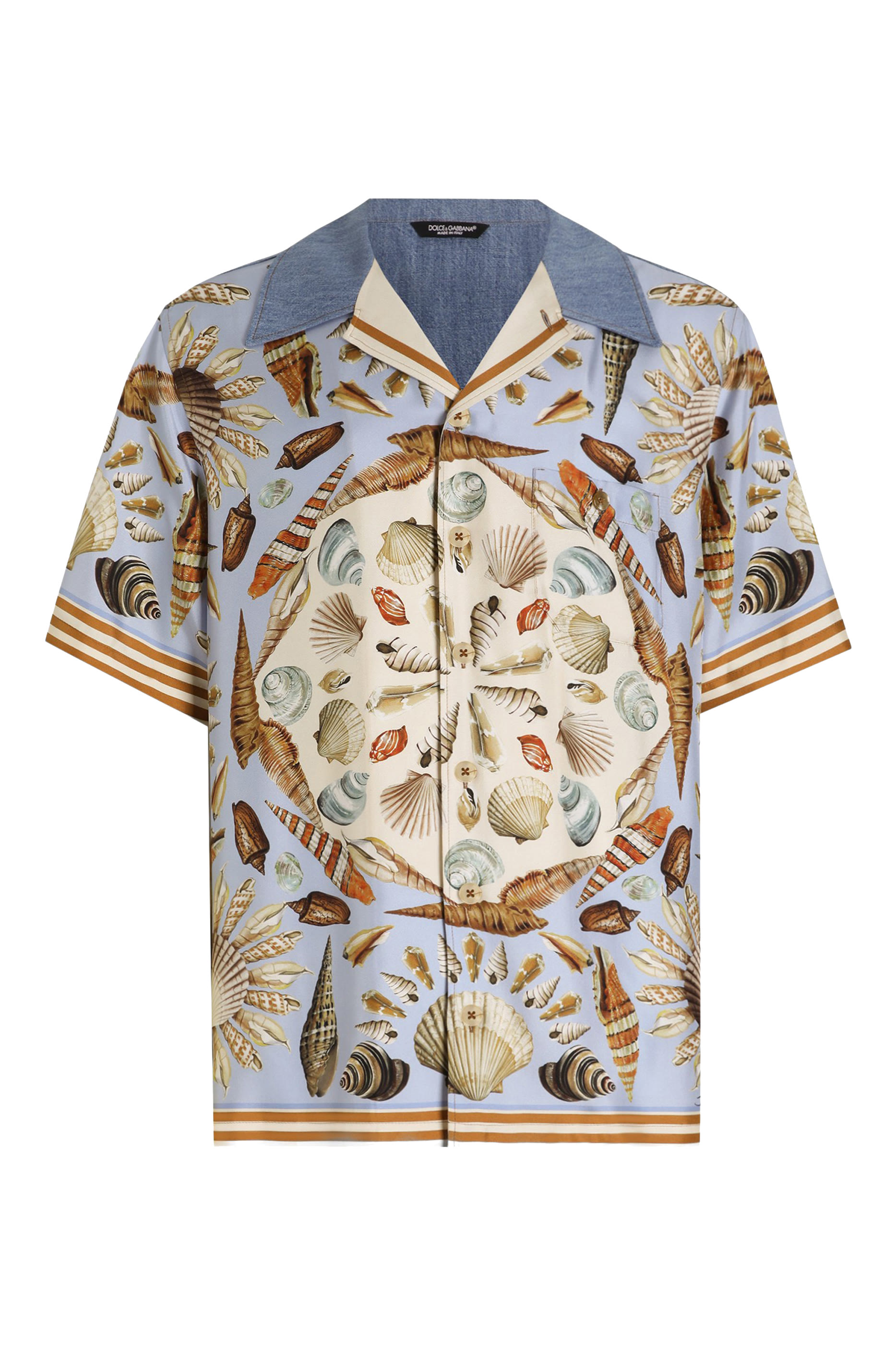 Silk and Cotton Denim Shirt