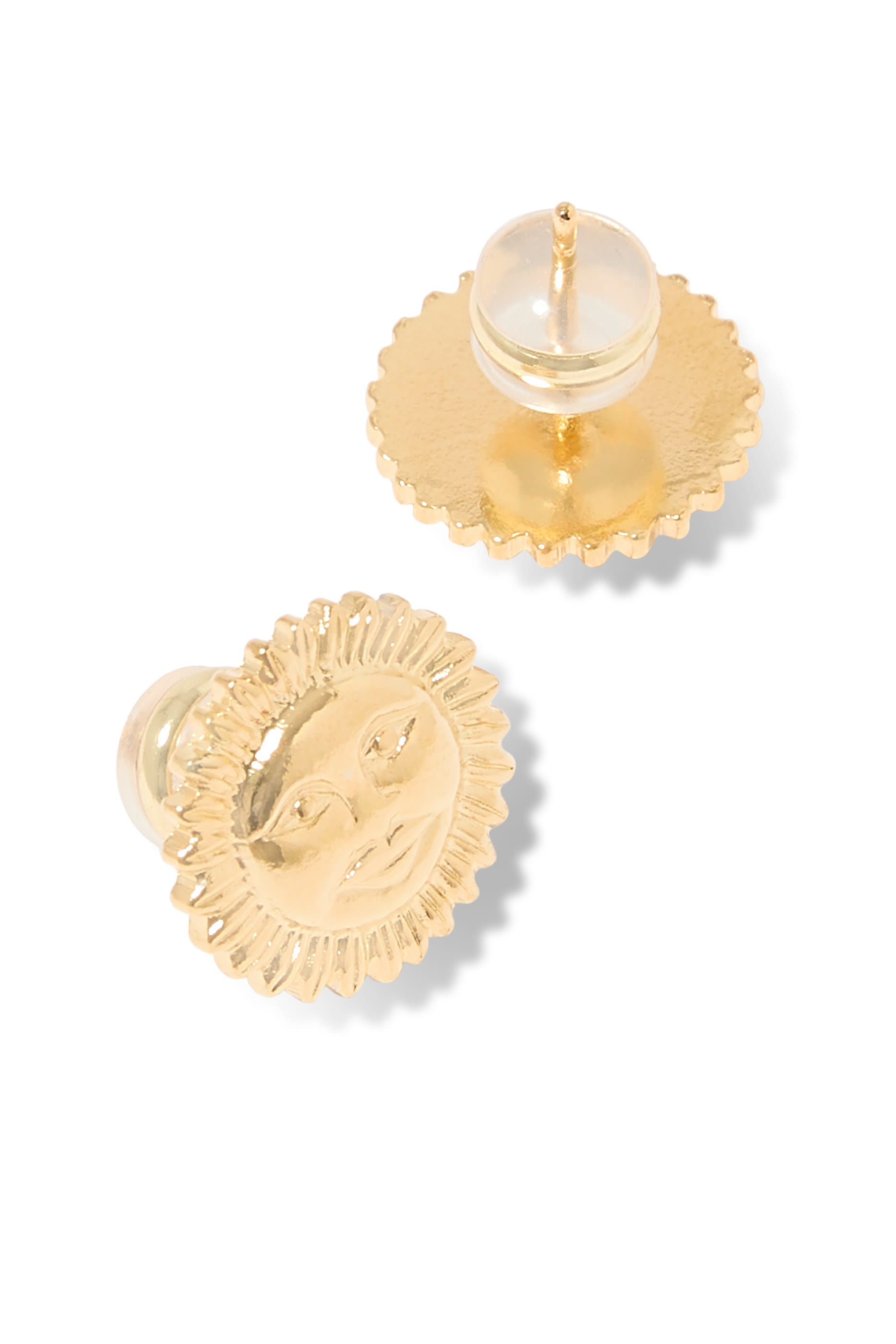 Apollo Stud Earrings, 18K Gold Plating