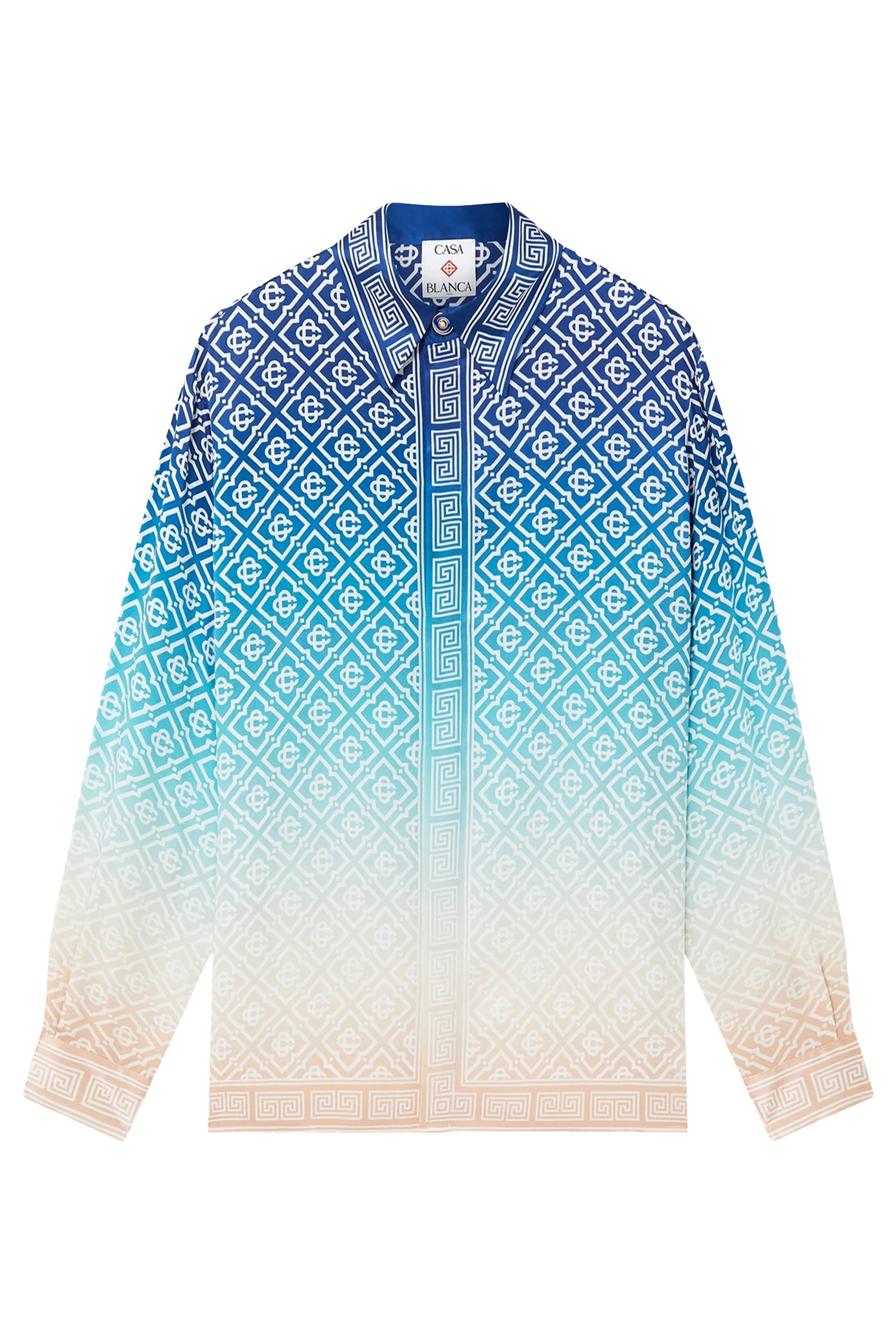 Jacquard Gradient Silk Shirt