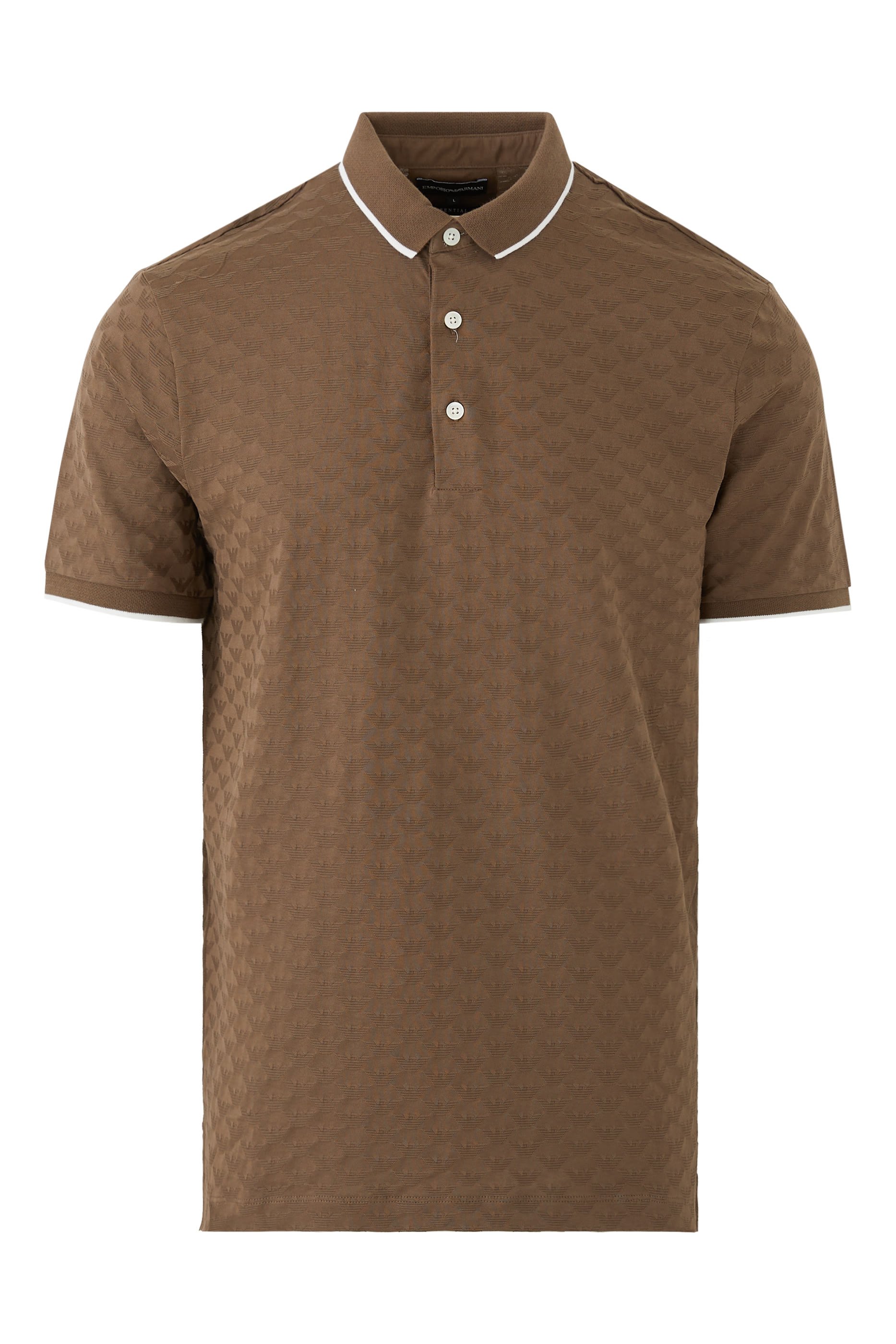 All-Over Jacquard Eagle Mercerised Jersey Polo Shirt
